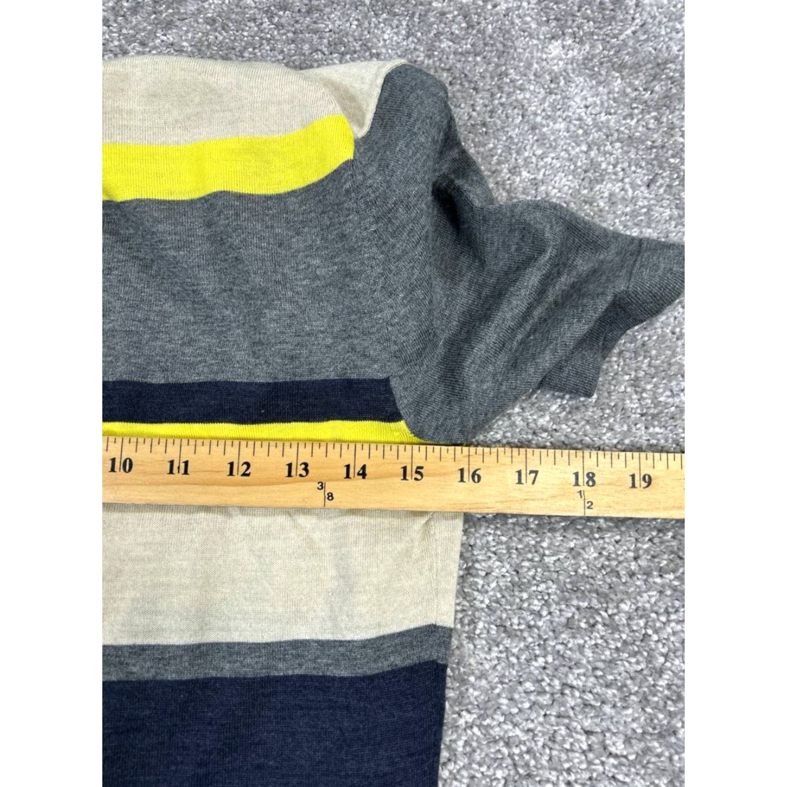 Theory VINTAGE Theory Wool Cardigan Sweater Womens Small Knit 90s Casual Brown Gray Yellow Size S / US 4 / IT 40 - 6 Thumbnail