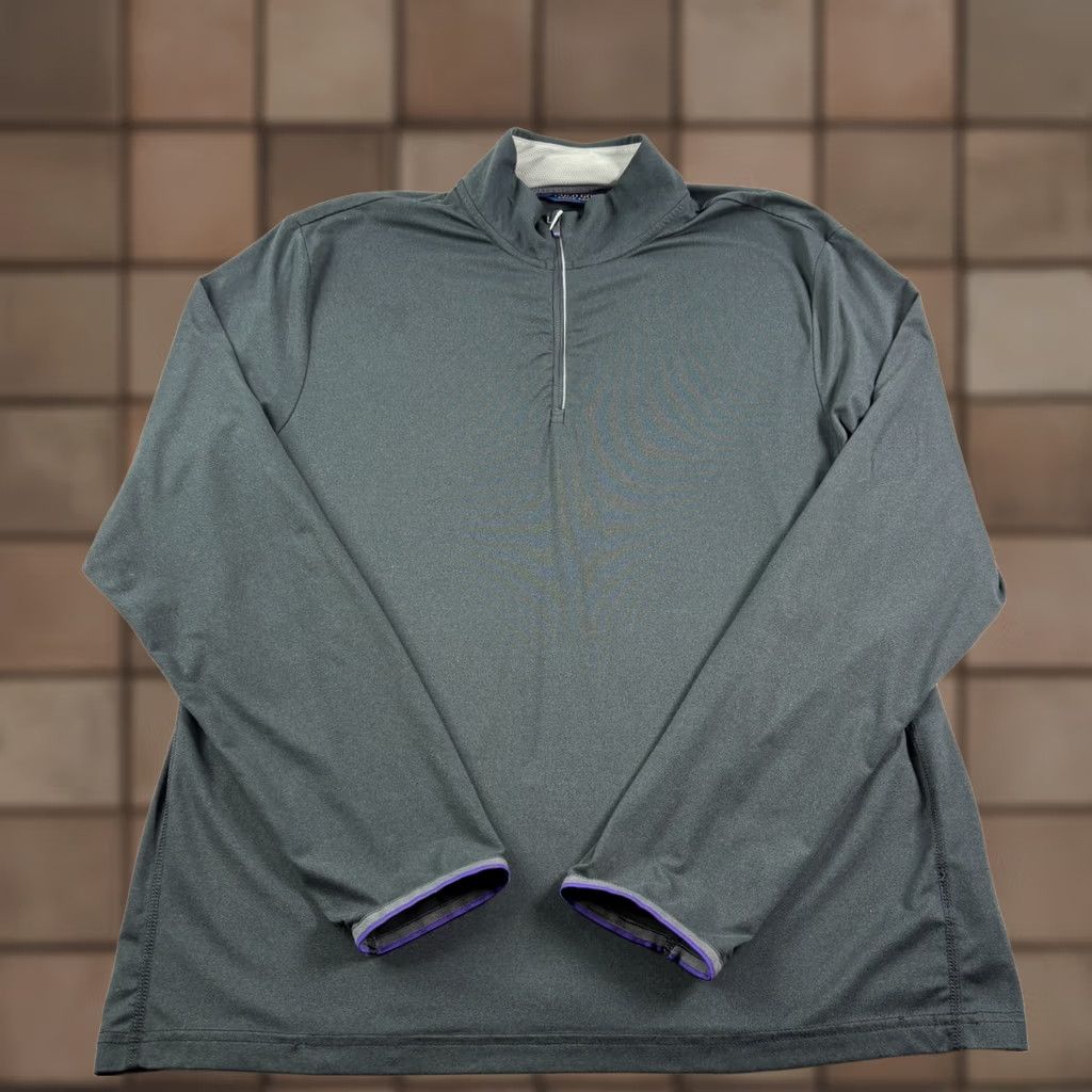 Polo Ralph Lauren Vintage Polo Ralph Lauren Golf Sweatshirt Mens L Gray 1/4 Zip Pullover Stretch Logo Mock Neck Long Sleeve Solid Pattern Golf Size US L / EU 52-54 / 3 - 1 Thumbnail