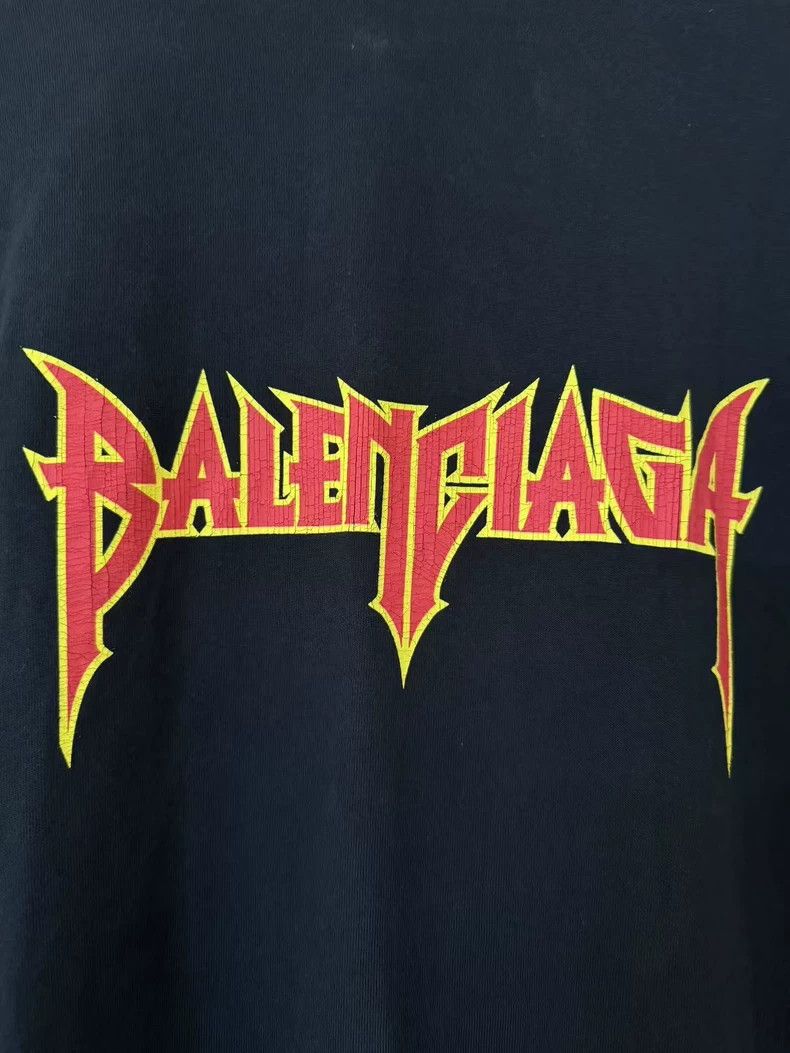 Balenciaga Balenciaga Black flame short sleeve Size US L / EU 52-54 / 3 - 2 Thumbnail