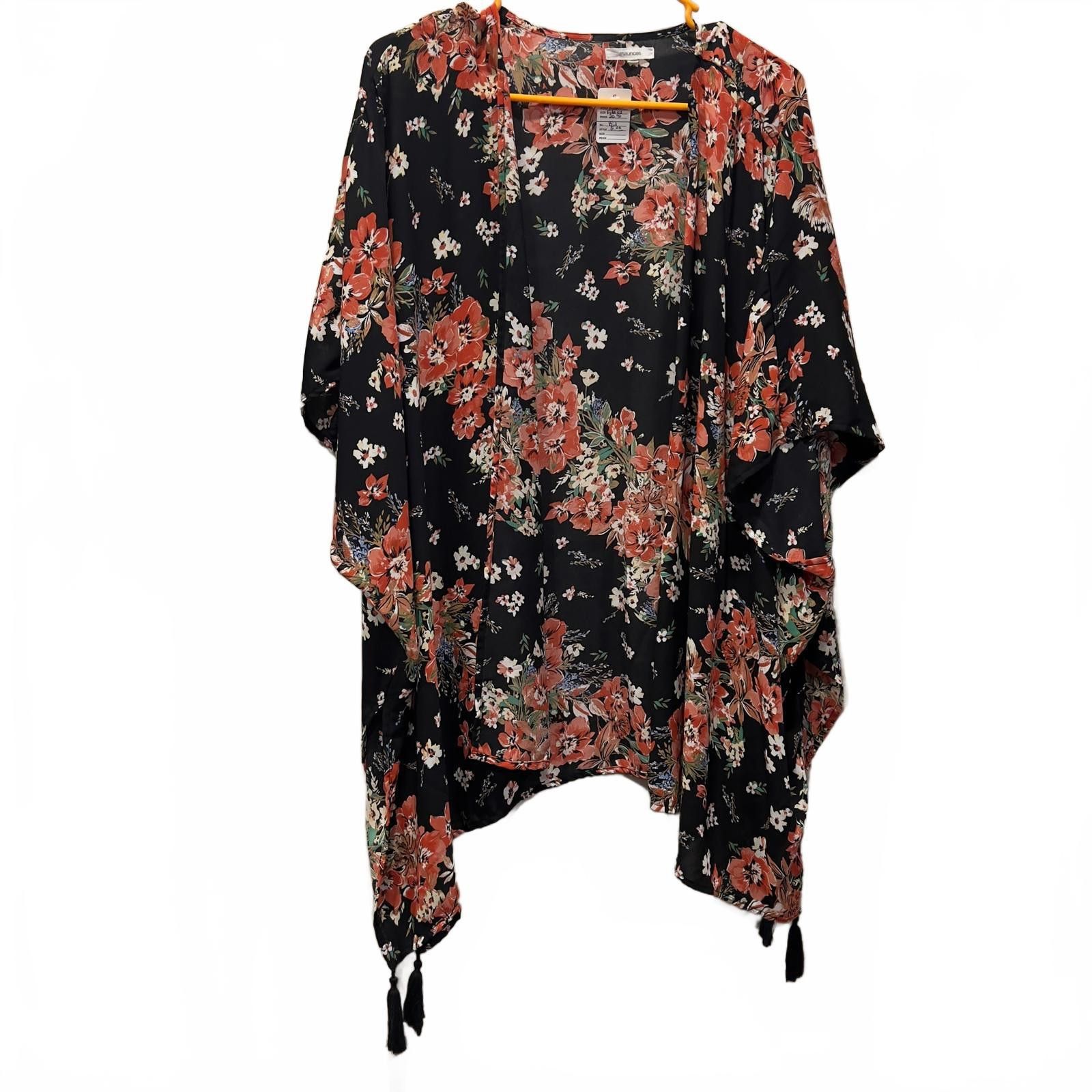Other Maurices Floral Print Kimono Cardigan Size ONE SIZE - 1 Thumbnail