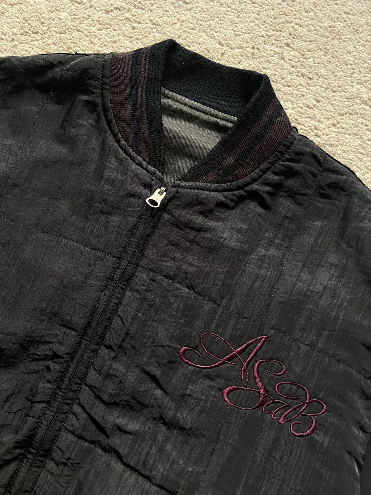 Atelier New Regime × Vintage Vintage A/W 80-90’s Atelier Sab Reversible Bomber Jacket Size US L / EU 52-54 / 3 - 5 Thumbnail