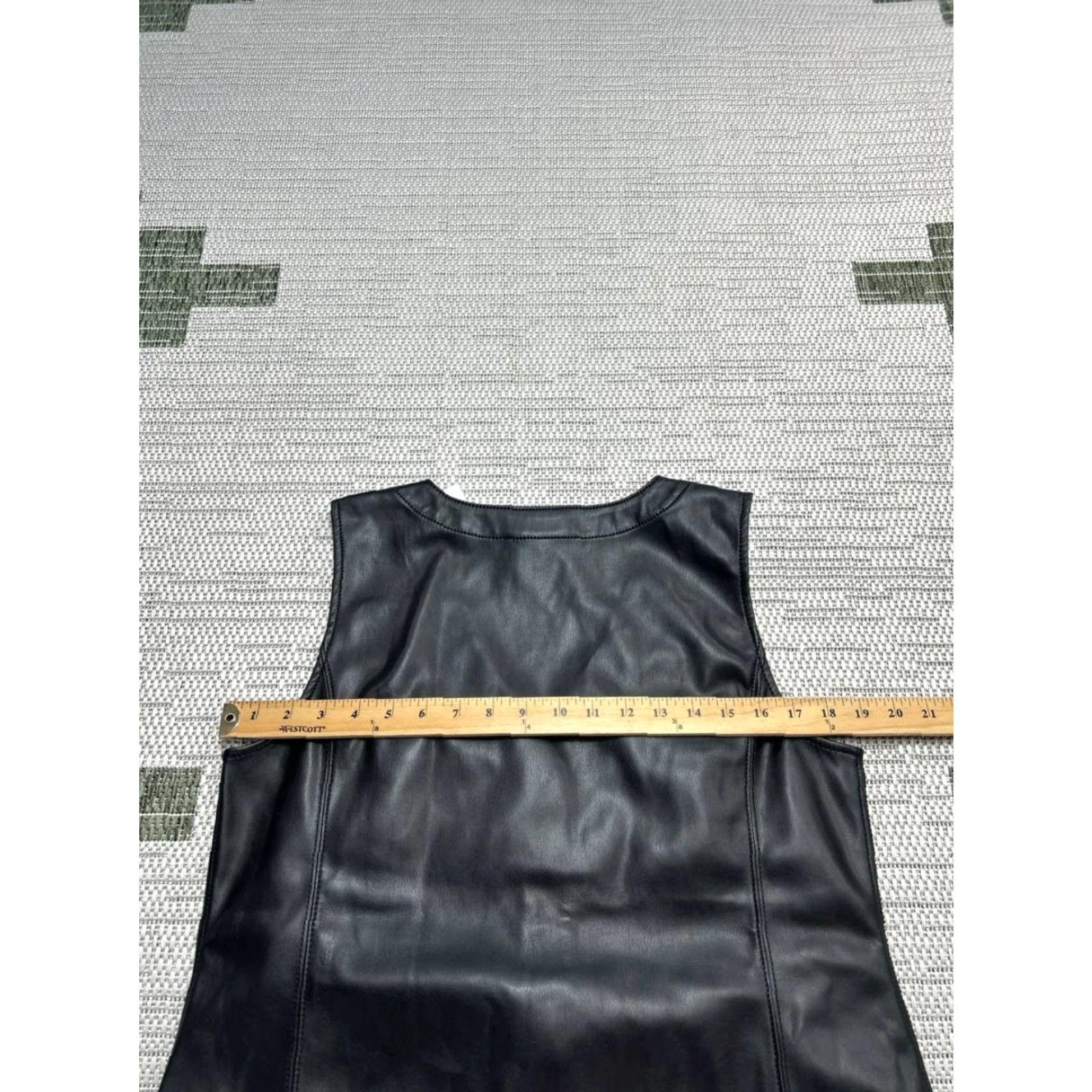 Loft VINTAGE Loft Dress Womens 8 Black Faux Leather Bodycon New Size M / US 6-8 / IT 42-44 - 6 Thumbnail
