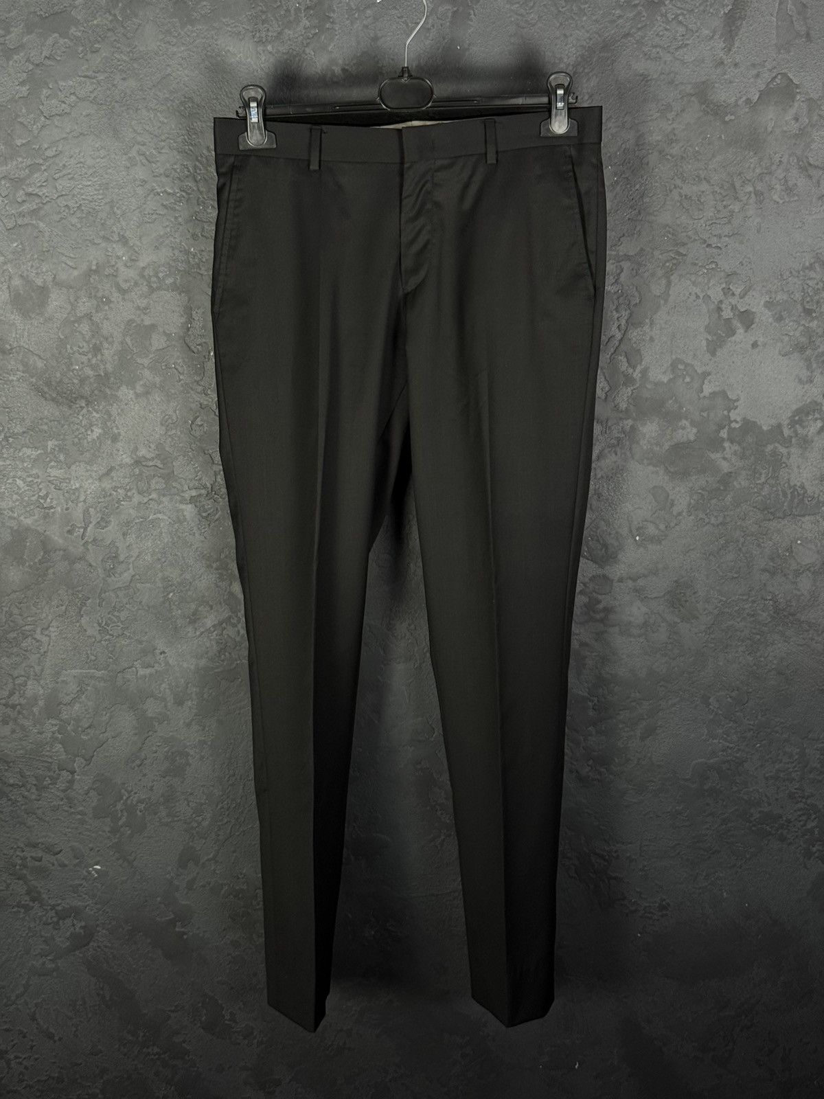 Balmain BALMAIN Paris Navy Wool Blend Slim Fit Black Men’s Suit 46R Size 46R - 19 Thumbnail