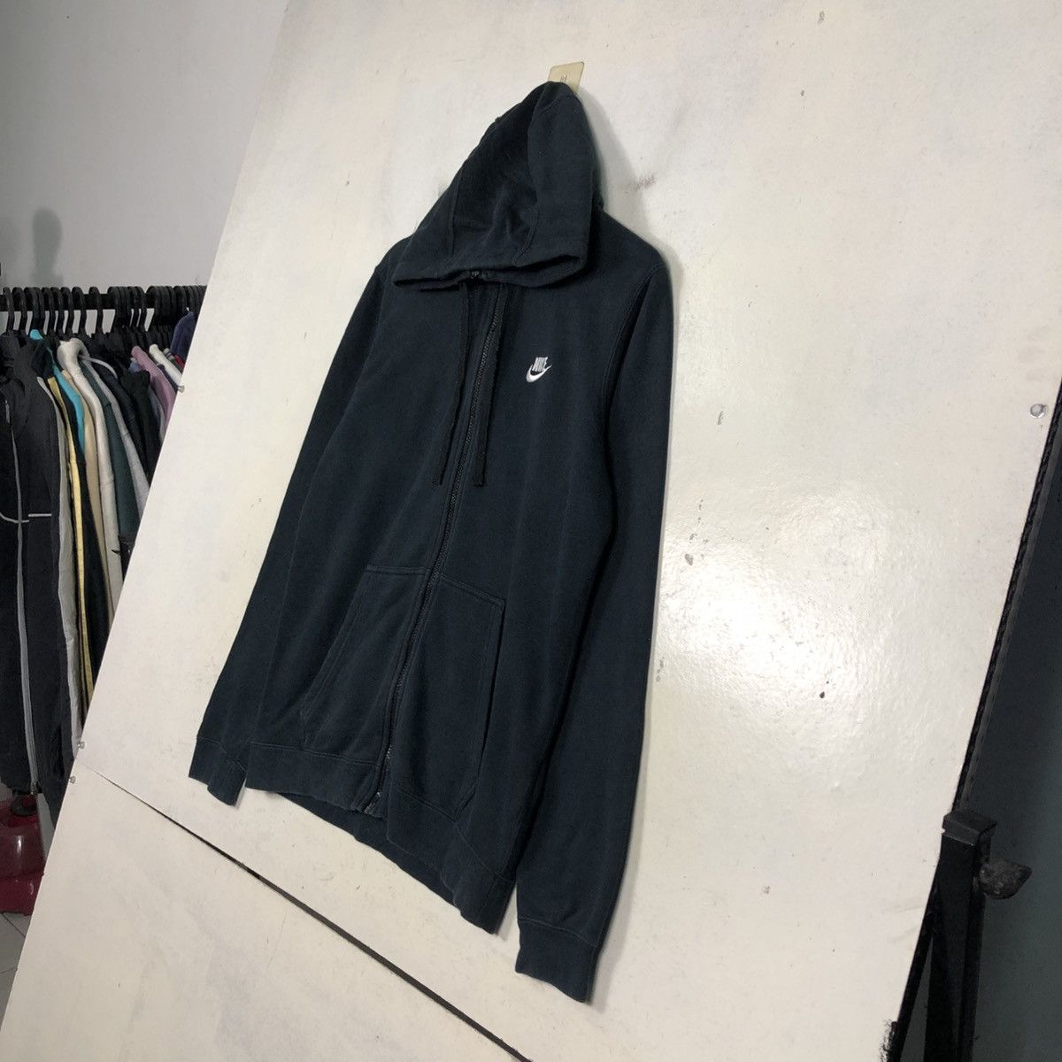 Nike 📌Rich Black Zipper Hoodie Jacket Nike Small Pony Size US M / EU 48-50 / 2 - 4 Thumbnail