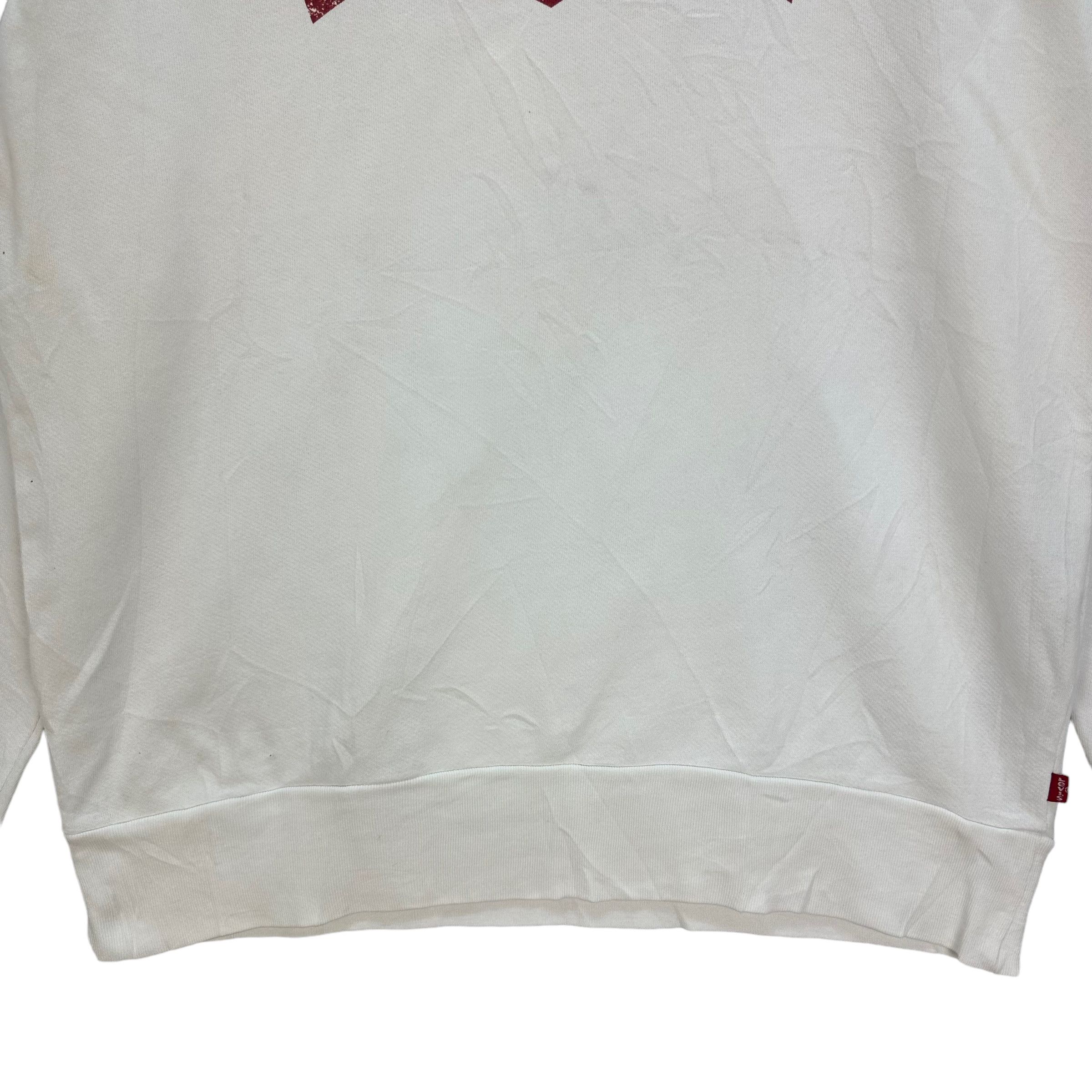 Levi's LEVIS BIG LOGO WHITE SWEATSHIRTS #8420-008 Size US L / EU 52-54 / 3 - 3 Thumbnail