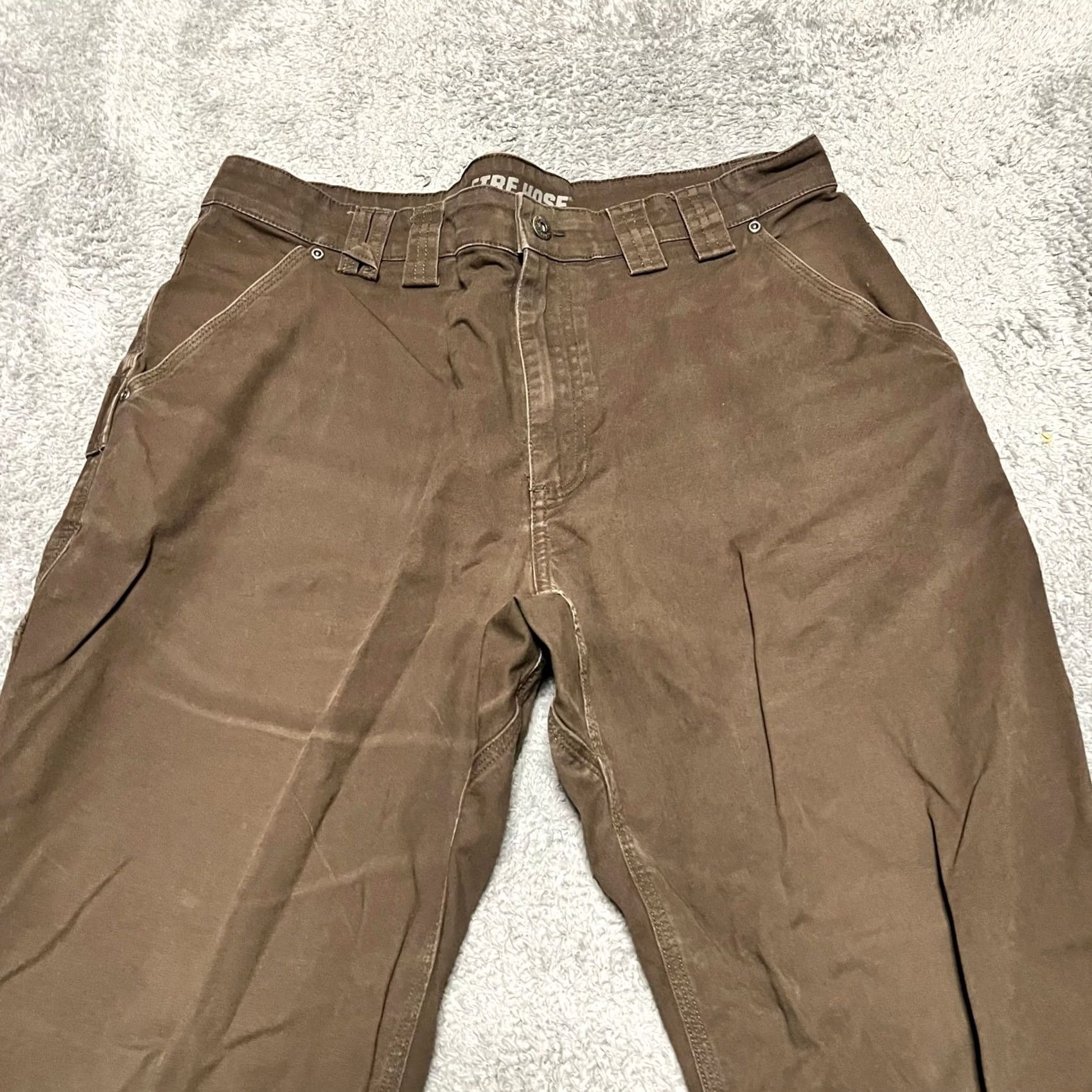 Duluth Trading Company Duluth Trading Pants Mens 36 Chino Relaxed Canvas Carpenter Fire Hose Inseam 26 Brown Mens Size US 36 / EU 52 - 2 Thumbnail