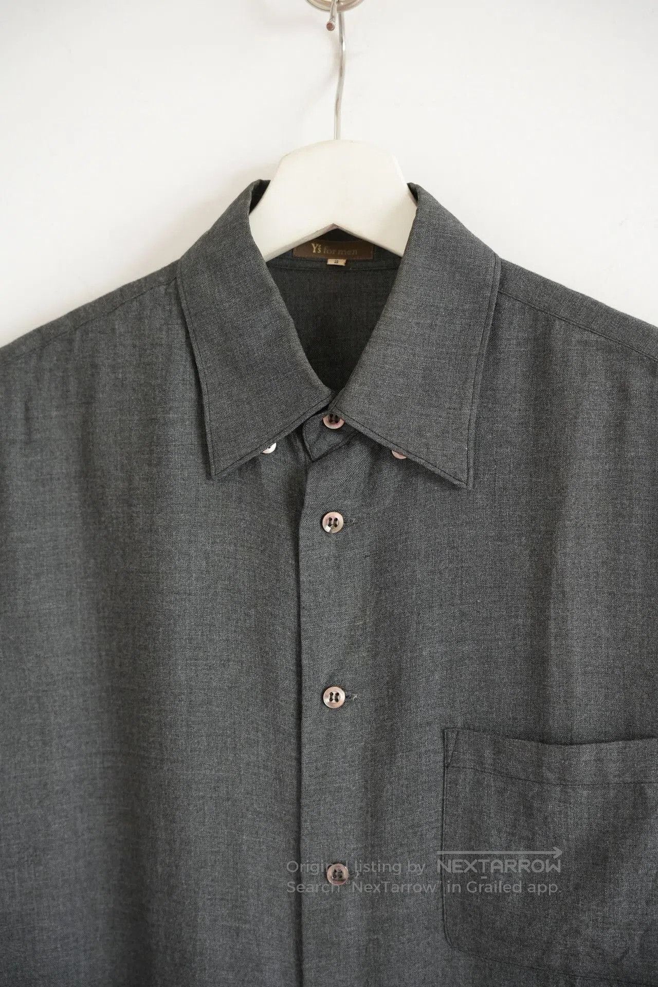 Y's for Men Yohji Yamamoto Gray Silk Button. Size US S / EU 44-46 / 1 - 3 Thumbnail