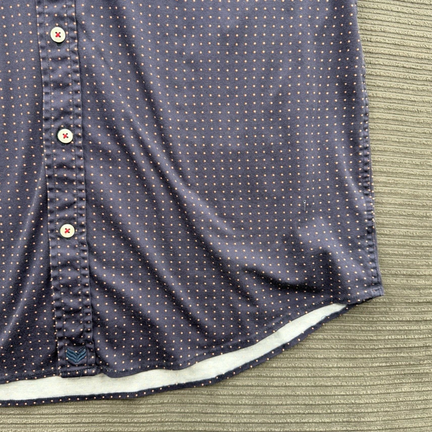 Buttero Butter Cloth Shirt Men XL Polka Dot Cotton Short Sleeve Button Up Preppy Size US XL / EU 56 / 4 - 7 Thumbnail
