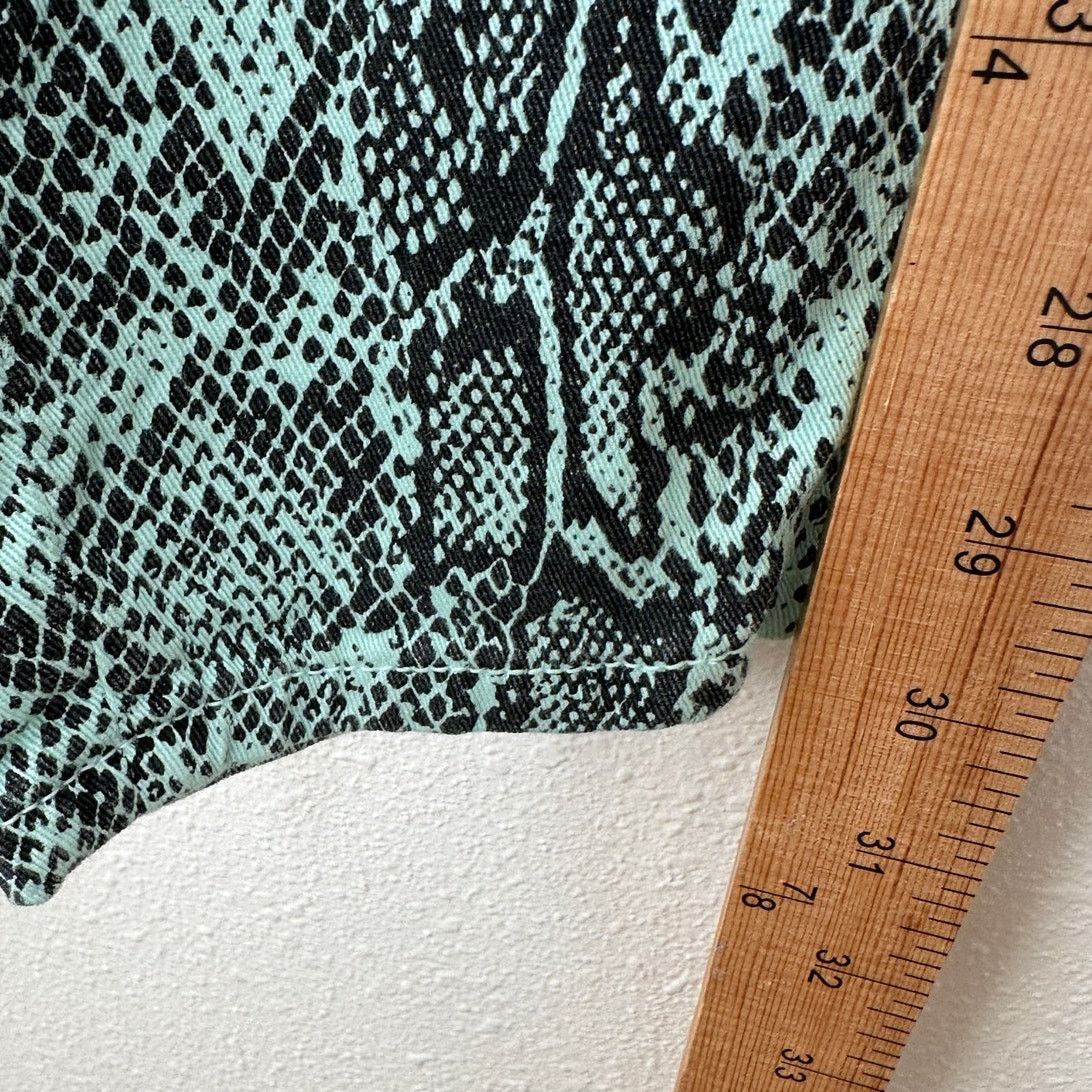 Hudson Hudson Teal & Black Snakeprint Nico Skinny Midrise Jean 26 Size 26" / US 2 / IT 38 - 14 Thumbnail