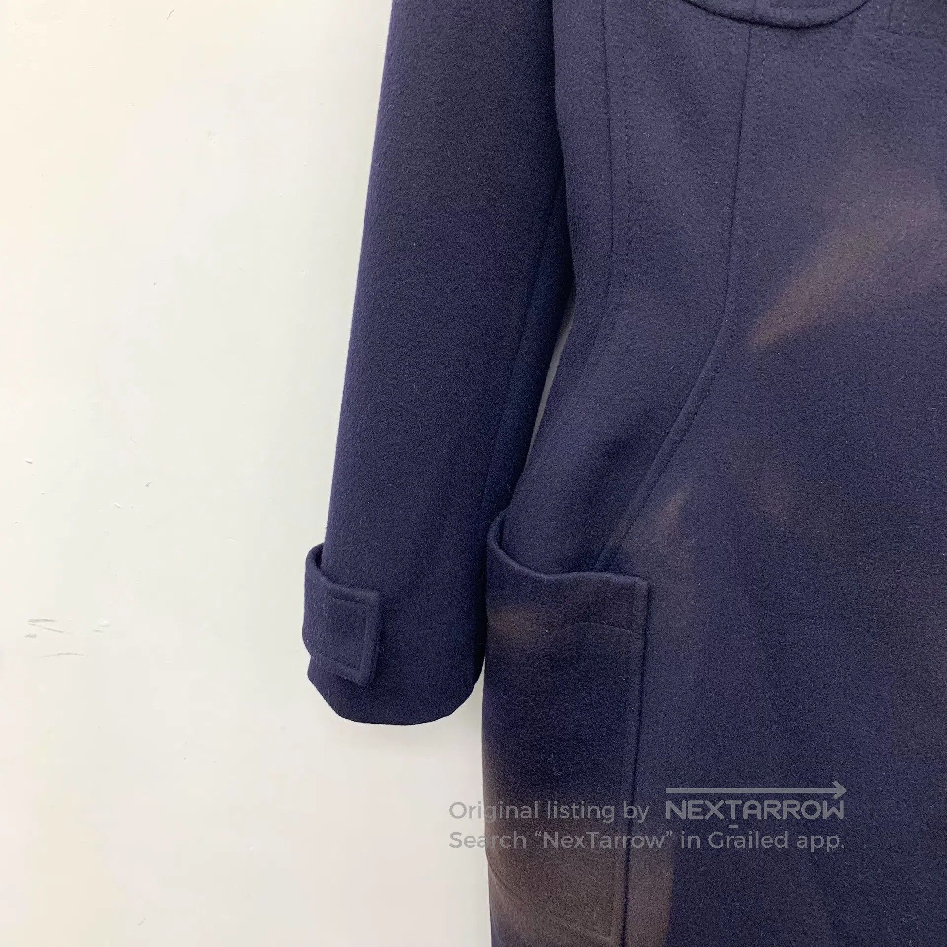 Dior Dior Navy Blue Wool Collar Toggle Long Sleeve Overcoat Coa Size XS / US 0-2 / IT 36-38 - 4 Thumbnail