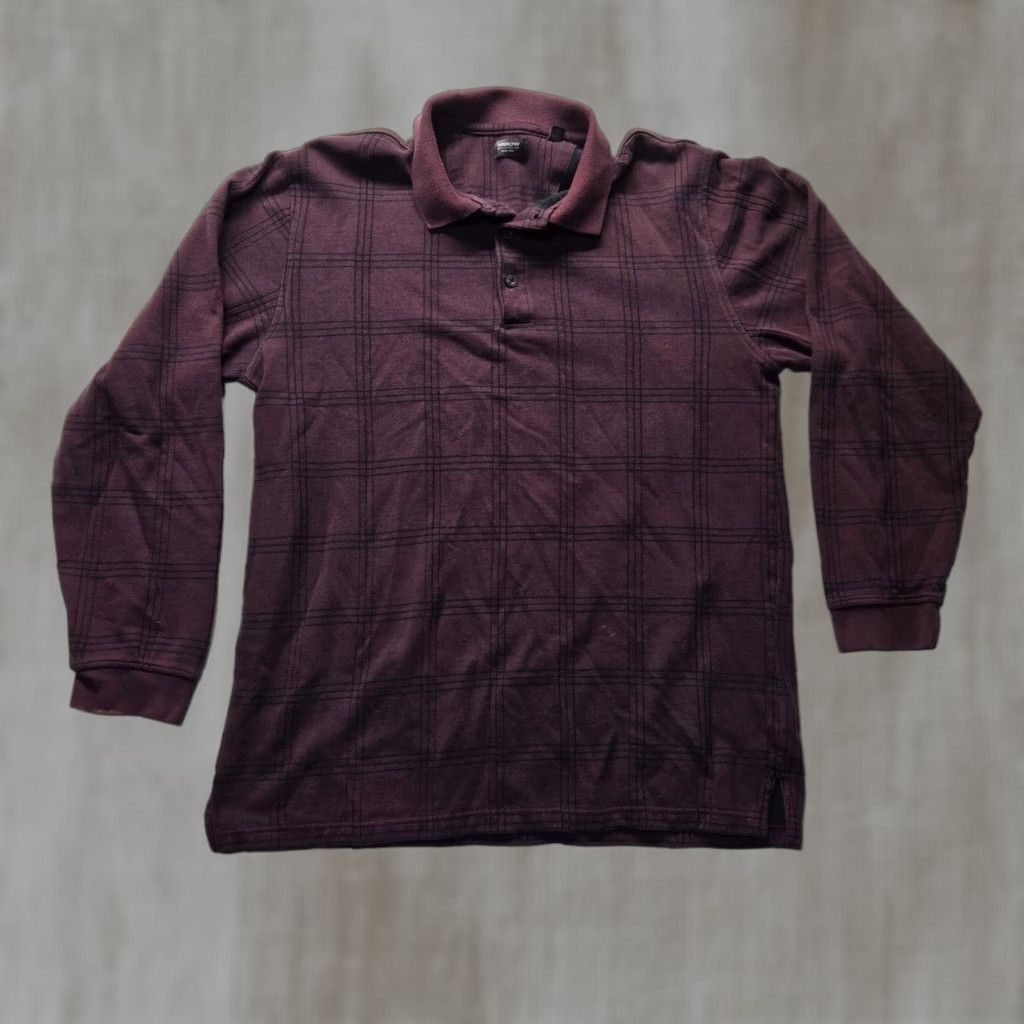 Arrow Arrow Sweater Long Sleeve Polo Burgundy Adult Men's Size XLT Extra Large Tall Mens Size US XL / EU 56 / 4 - 1 Thumbnail