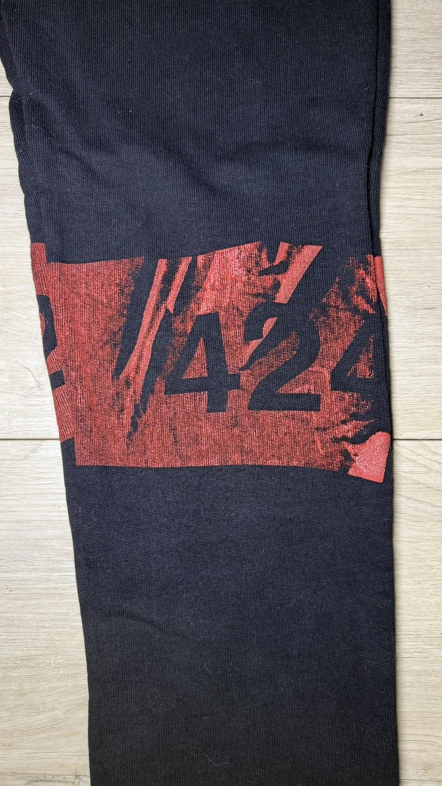 424 Y2K 424 On Fairfax Reg Logo French Terry Sweatpants AW18 Size US 31 - 3 Thumbnail