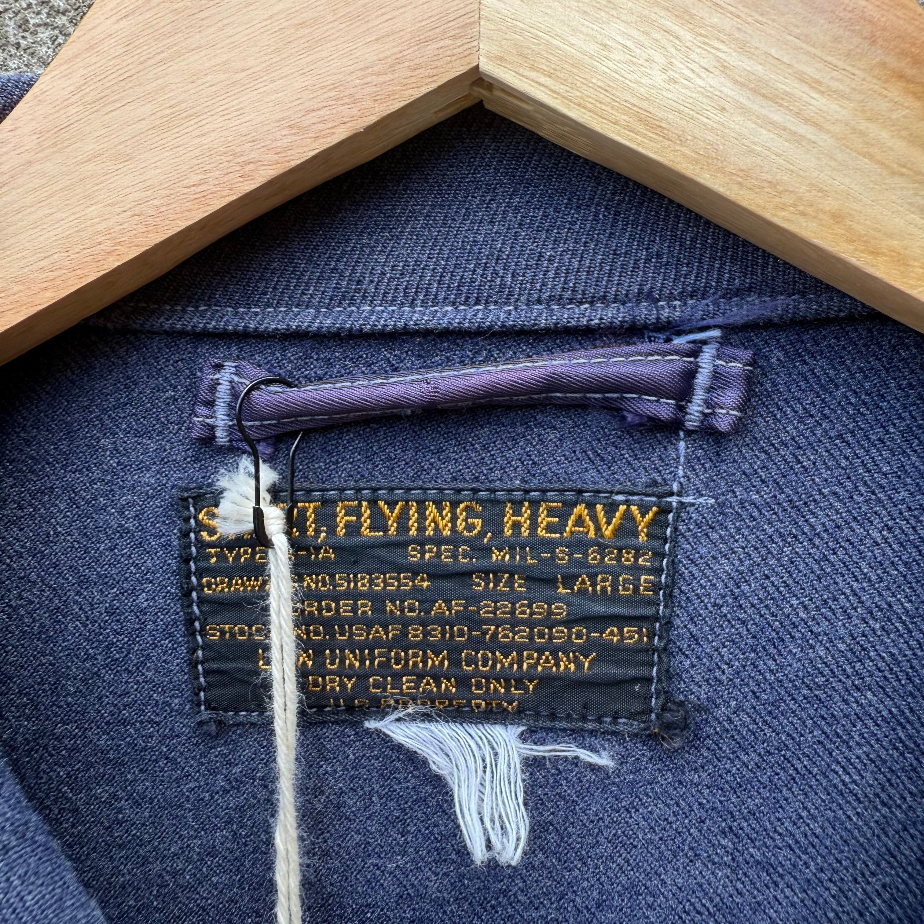 Vintage 50's USAF Military Heavy Flying Shirt A-1A Jacket Size US M / EU 48-50 / 2 - 3 Thumbnail