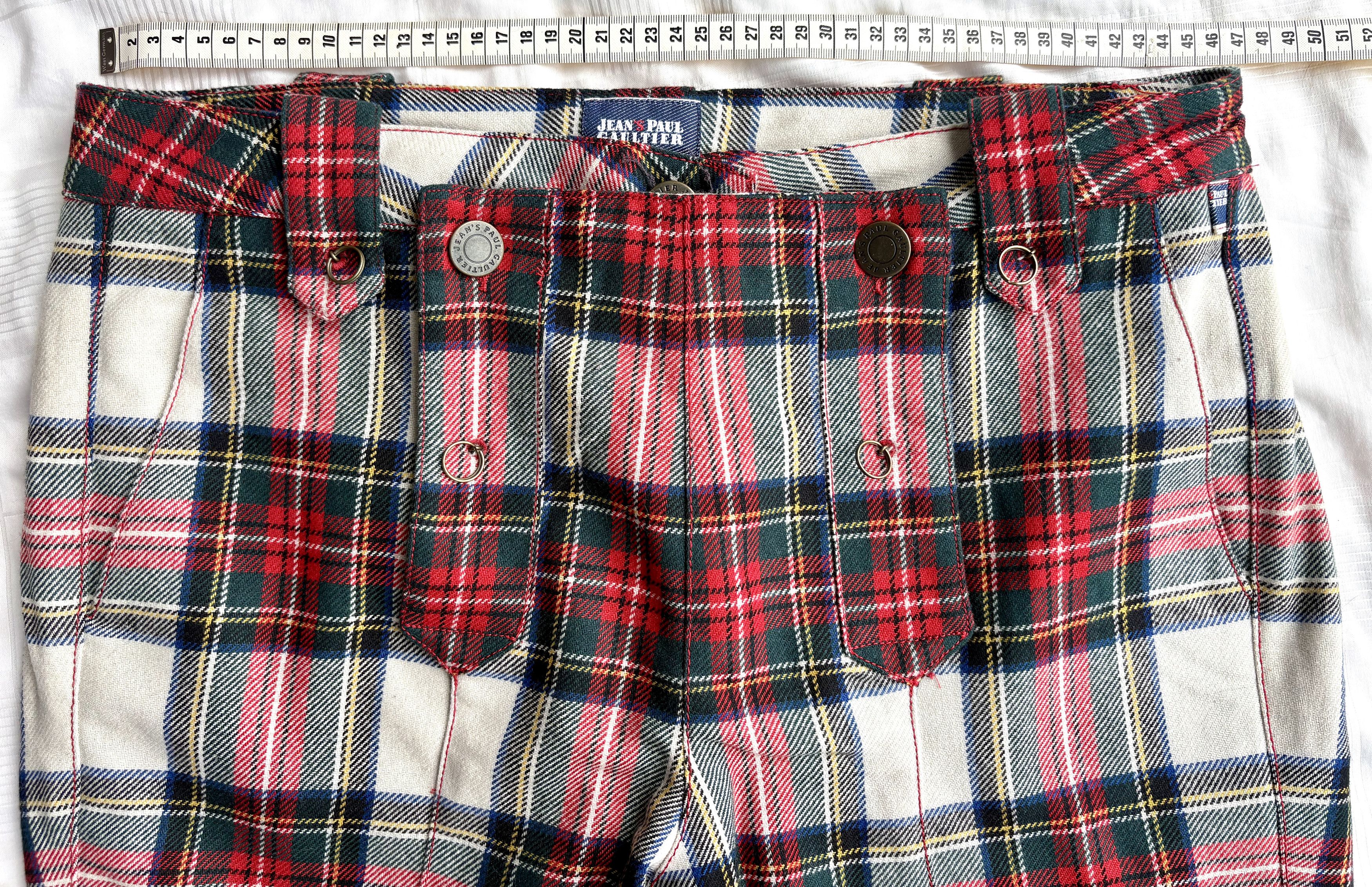 Jean Paul Gaultier Archival JEAN PAUL GAULTIER Tartan Sailor Pants – Unworn Size US 34 / EU 50 - 3 Thumbnail