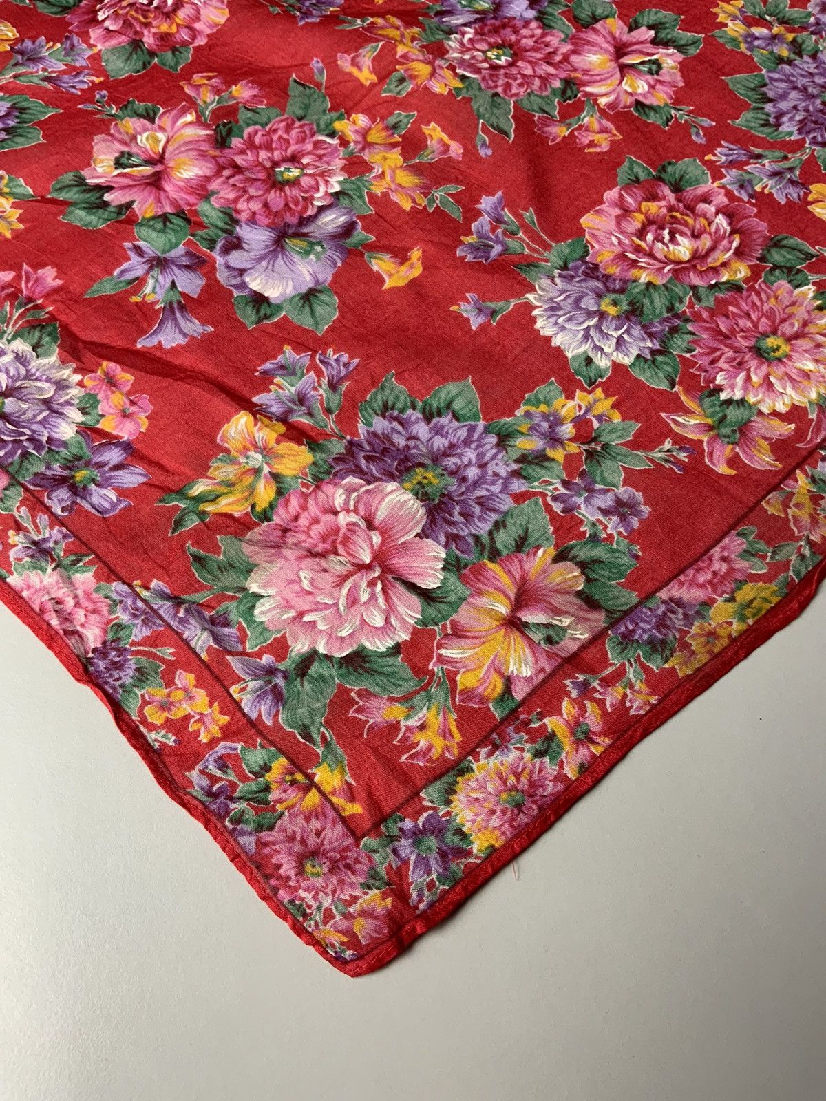 Kenzo Kenzo Flower Art Bandana Handkerchief Size ONE SIZE - 8 Thumbnail