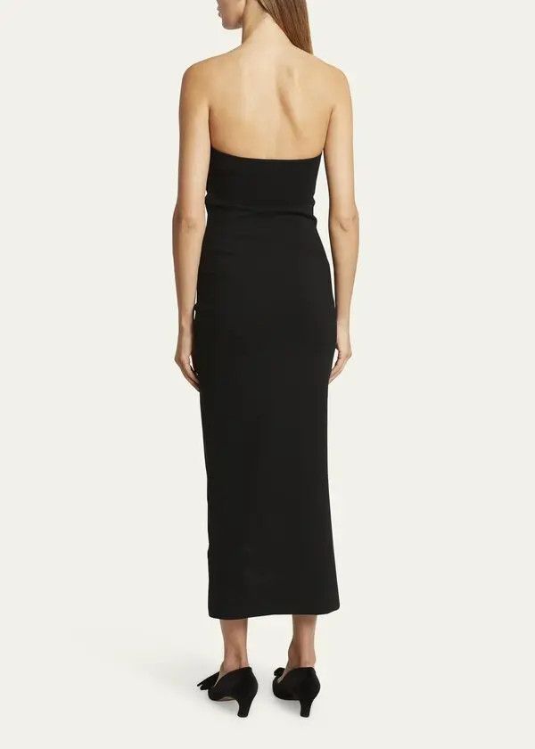 Chloe o1y0825 Midi Dress in Black Size XS / US 0-2 / IT 36-38 - 5 Thumbnail