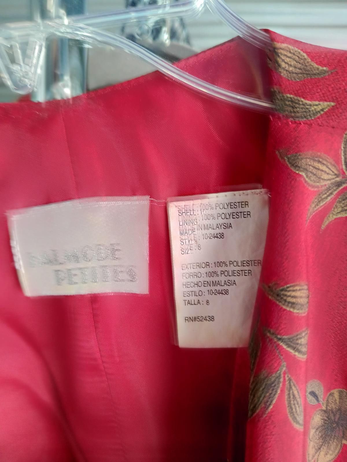 Designer Chic Red Floral Blouse by Palmode Petites Size M / US 6-8 / IT 42-44 - 4 Thumbnail