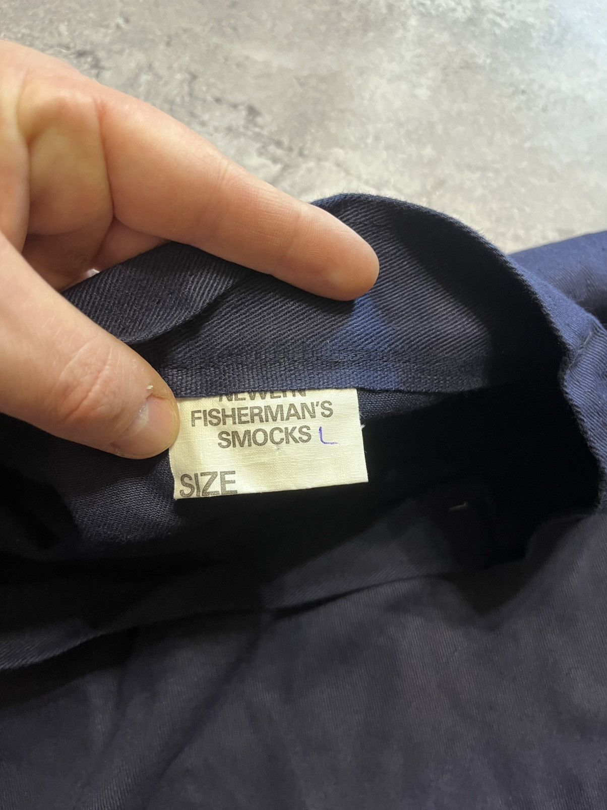 Vintage Vintage Newlyn Fisherman’s Smocks Shirt Navy Blue Size US L / EU 52-54 / 3 - 3 Thumbnail
