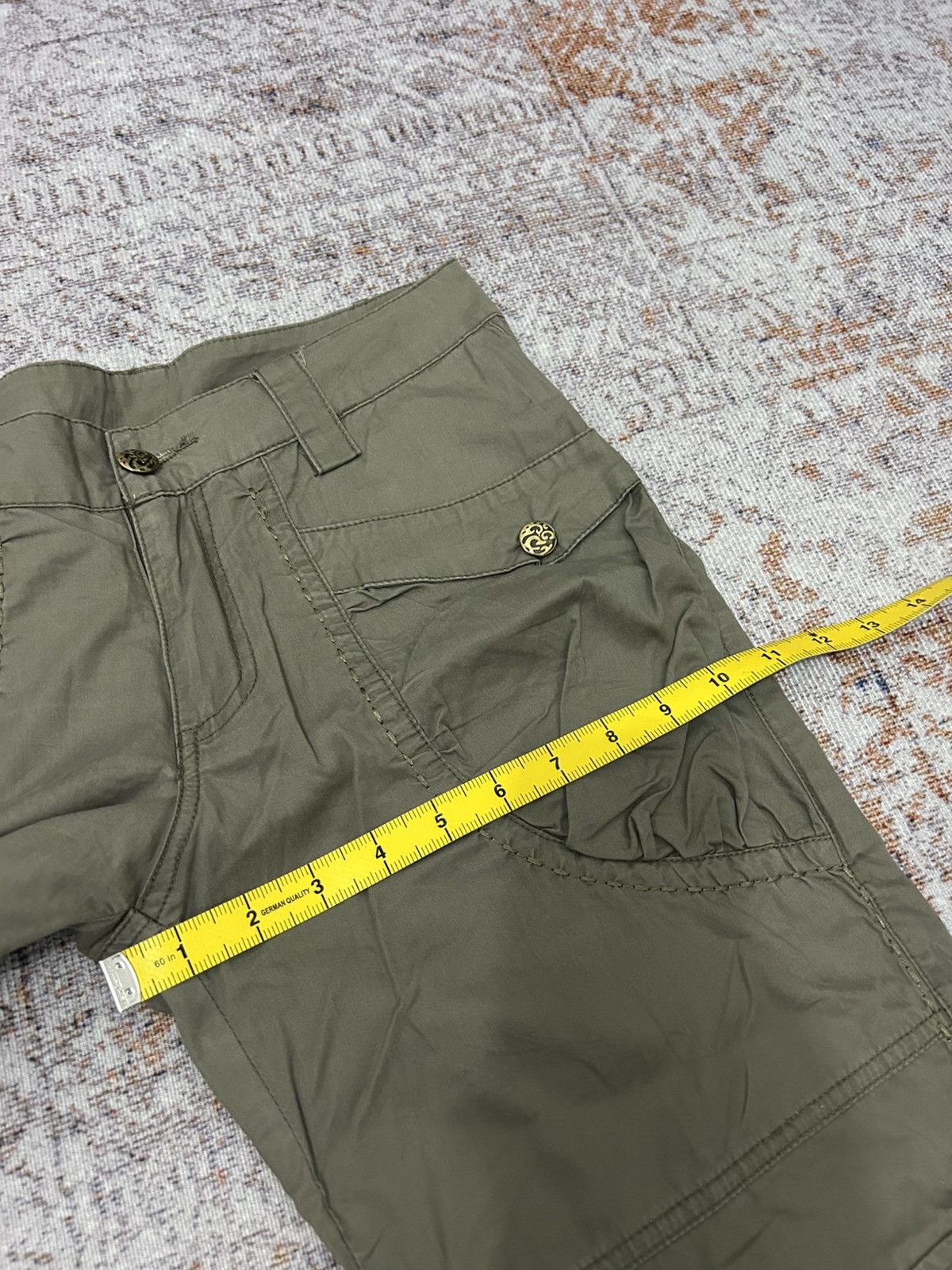 Le Grande Bleu (L.G.B.) Japanese Army Cargo Flare Pants Goa style Size US 28 / EU 44 - 16 Thumbnail