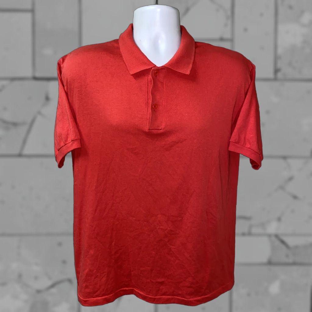 Anvil VINTAGE Anvil Mens Red Short Sleeve Polo Shirt Size L USA Made Golf Polo Shirt Size US L / EU 52-54 / 3 - 1 Thumbnail