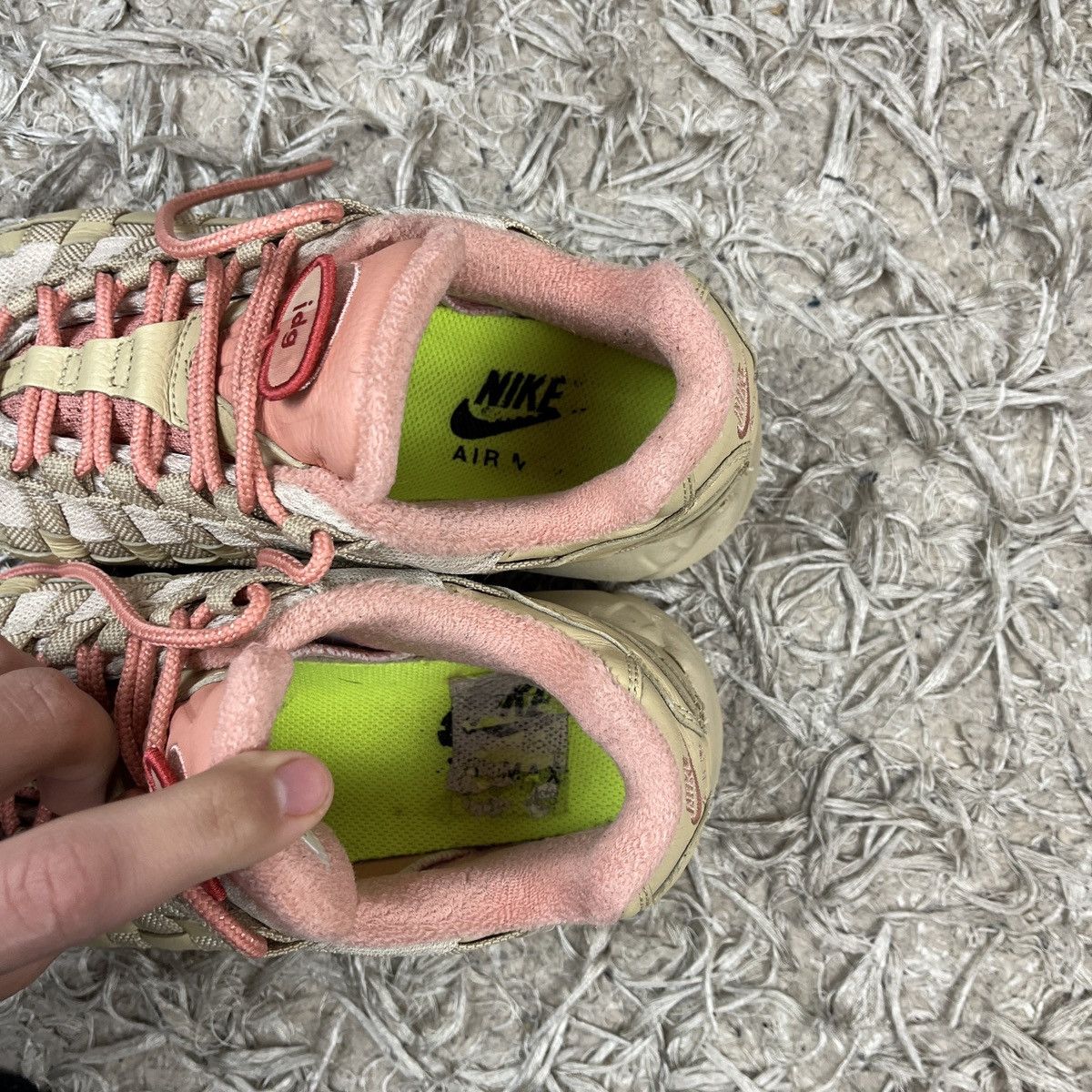 Nike Nike Air Max 95 ID Beige Pink drill Swag Y2k Sport Size US 9.5 / EU 42-43 - 13 Thumbnail