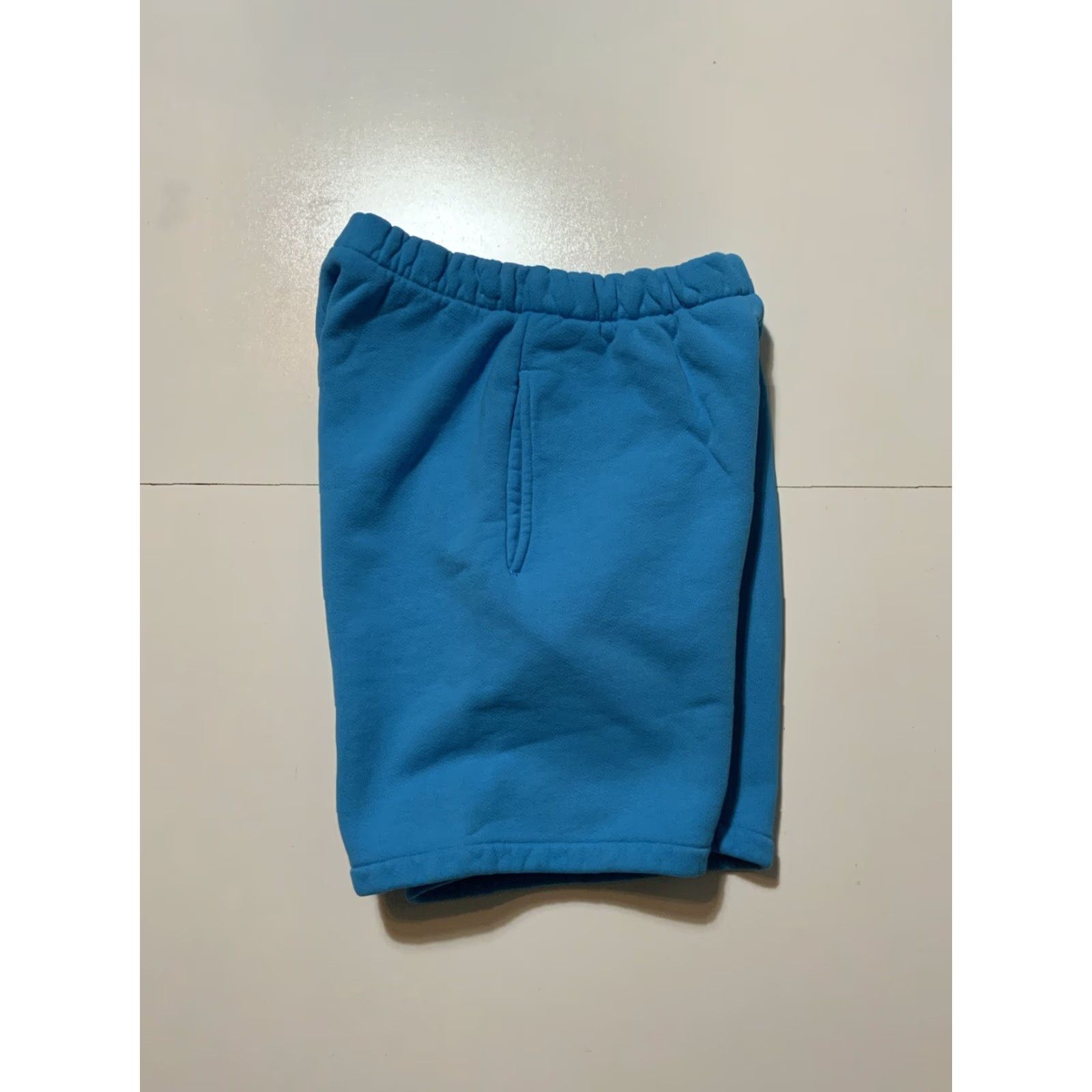 Madhappy Madhappy Sweat Shorts Blue Fleece Blank 7” Inseam Heavyweight Essential Sz S Mens Activewear Drawstring Size US 29 - 2 Thumbnail