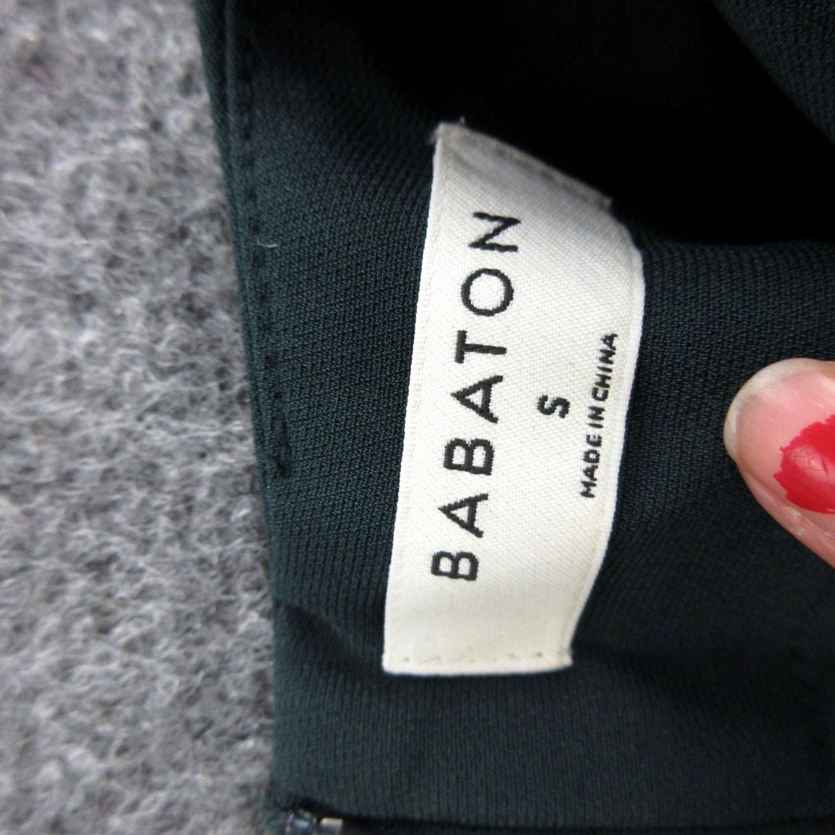 Vintage Babaton Dress Womens S Green Ruched Wrap Long Sleeve V Neck Knee Length Cocktail Size S / US 4 / IT 40 - 7 Thumbnail