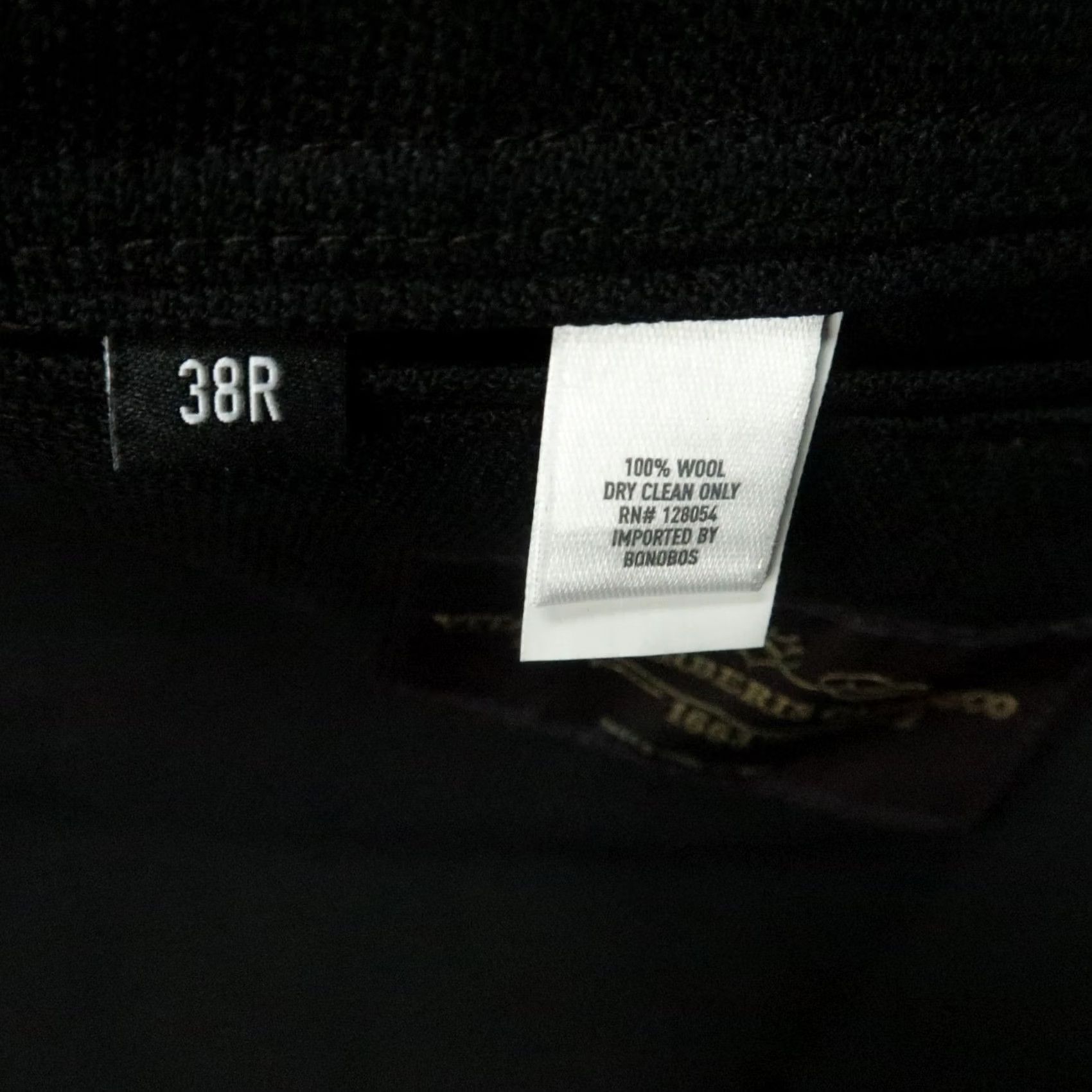 Bonobos Bonobos Blazer Mens 38R Black Wool Slim Single-Breasted Notch Lapel Jacket Coat Size 38R - 6 Thumbnail