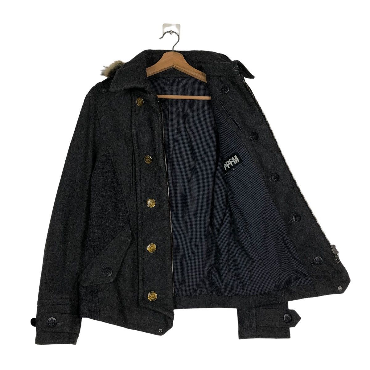PPFM 🔥VINTAGE BIKER JACKET PPFM DOUBLE LAYER MINK FUR HOODIE LGB Size US S / EU 44-46 / 1 - 13 Thumbnail