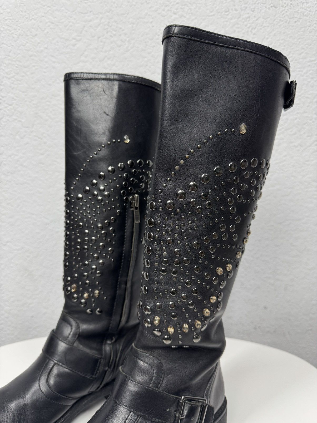 ASH Vintage Leather High Heel Boots Avantgarde Gothic Y2K Guidi Size US 6 / IT 36 - 7 Thumbnail
