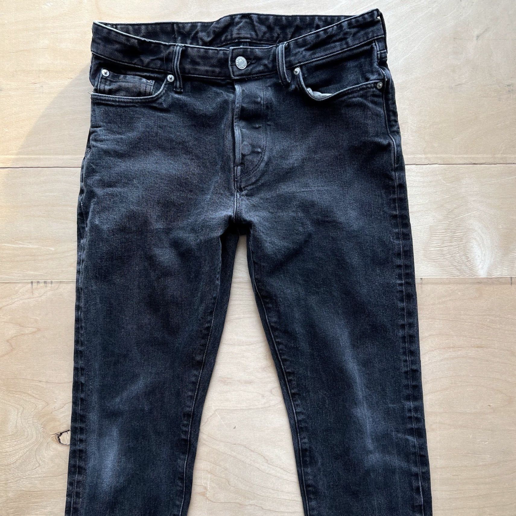 Buck Mason Buck Mason Maverick Slim Jeans 31x32 Black Minimalist Denim 5-Pocket Buck Mason Mens Jeans Retro Western USA 90s Size US 31 - 3 Thumbnail