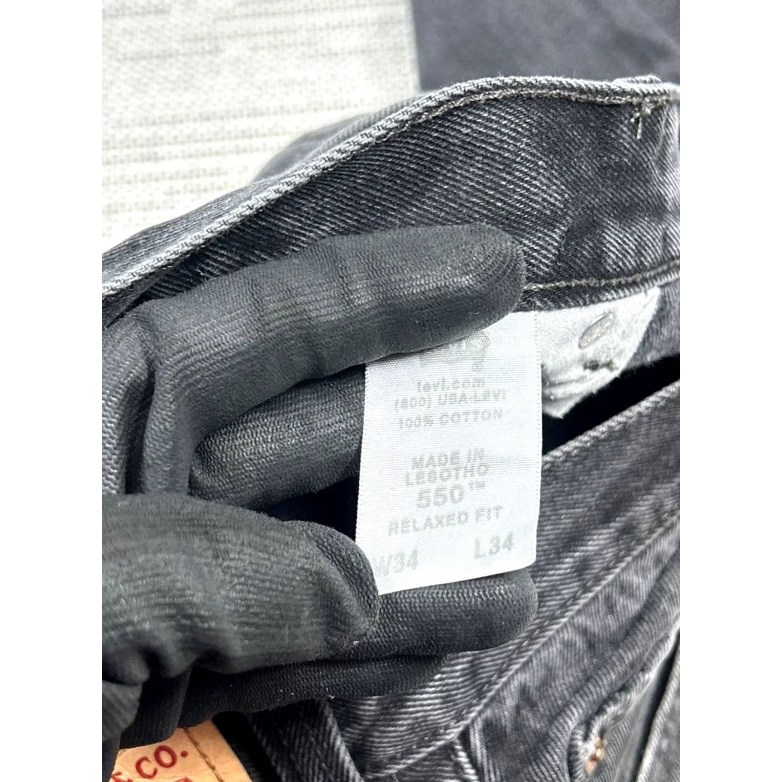 Levi's Levi's 505 Jeans Straight Denim Cotton Dark Wash Gray Mens 34x32 Reg Button Zip 5-Pocket Size US 34 / EU 50 - 4 Thumbnail