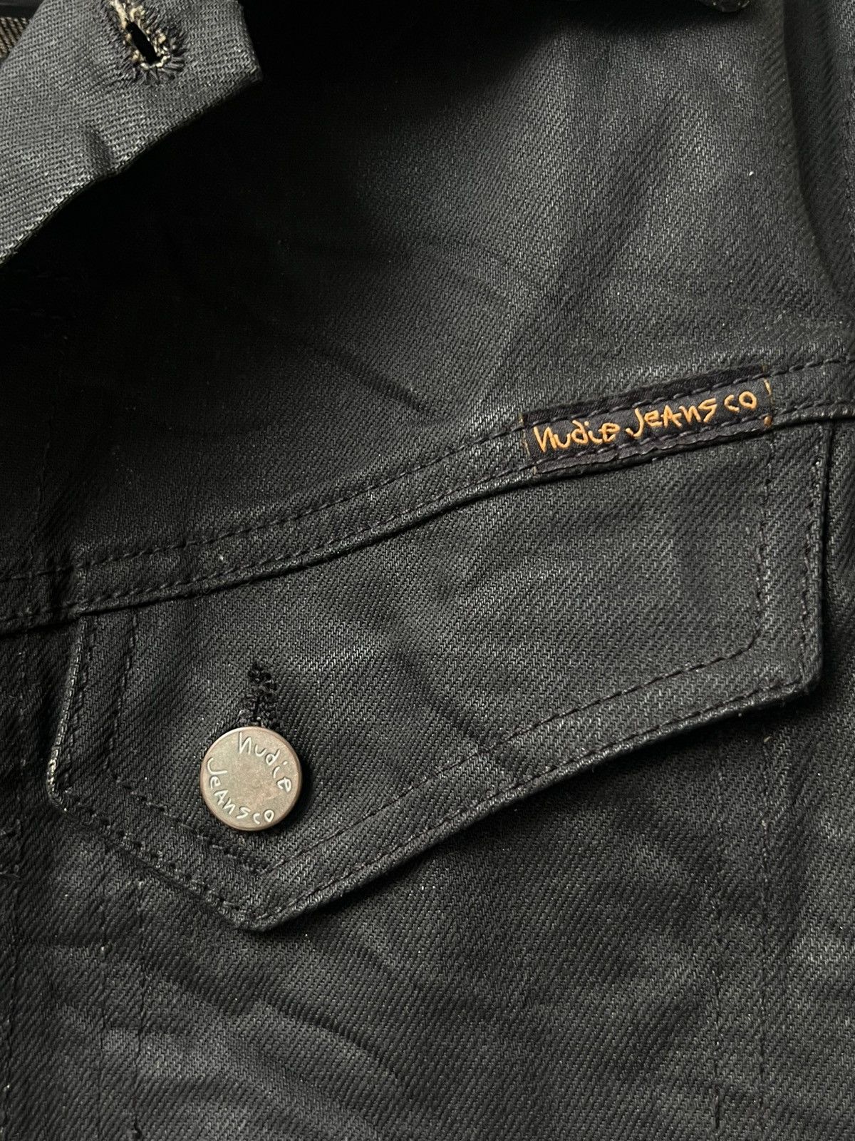 Nudie Jeans Nudie Jeans Conny Dry Black Coated Trucker Jeans Jacket Size US XS / EU 42 / 0 - 13 Thumbnail