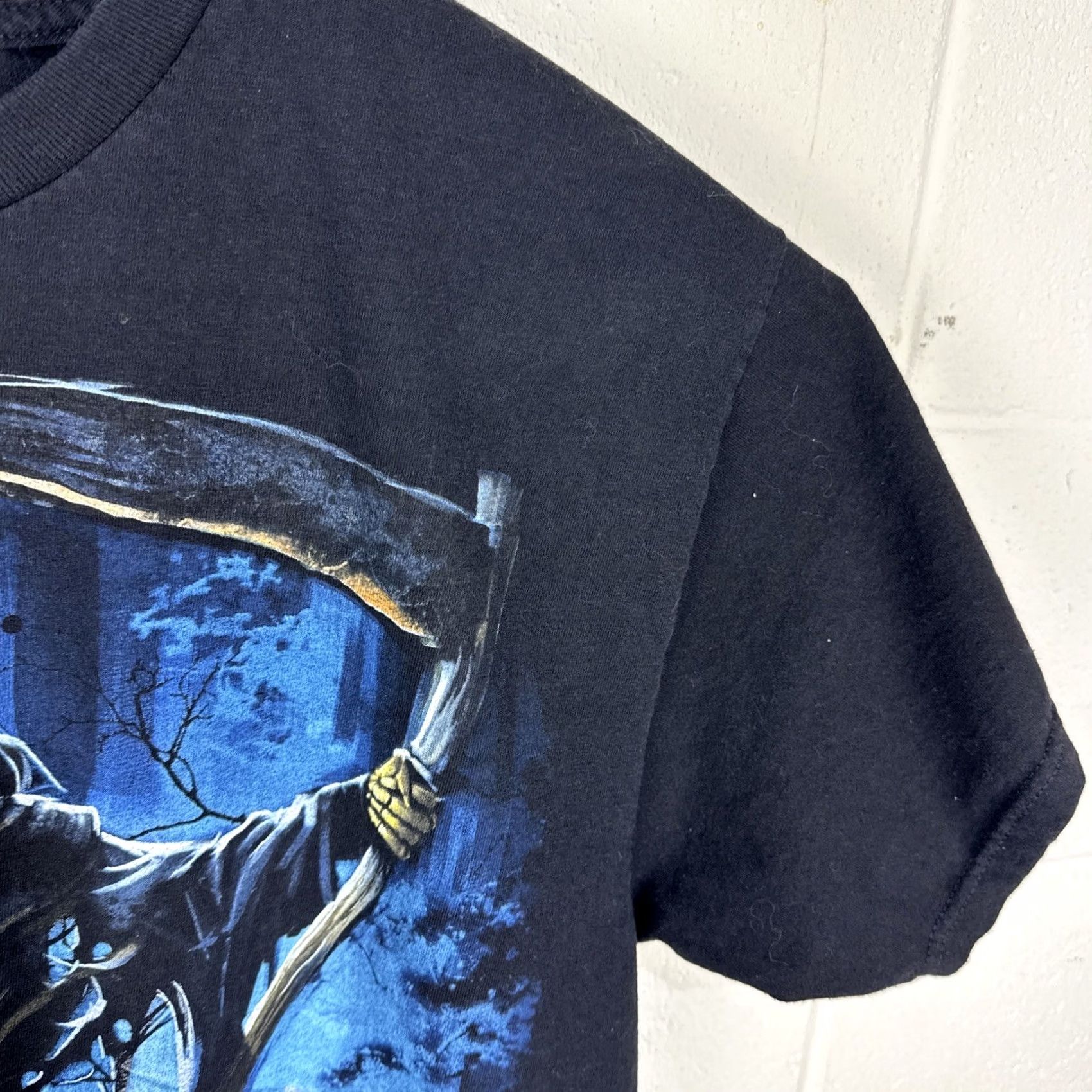 Vintage VINTAGE Grim Reaper T Shirt Black XL Y2K Gothic Metal Horror Skull Graphic All Style 90s Mens Size US XL / EU 56 / 4 - 6 Thumbnail