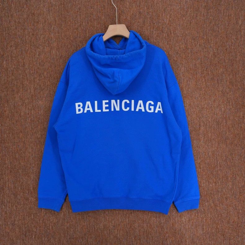 Balenciaga Balenciaga Blue Back Letter Hoodie Sweater Size US M / EU 48-50 / 2 - 6 Thumbnail