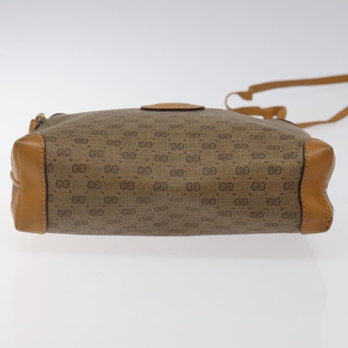 GUCCI Micro GG Supreme Shoulder Bag Pvc Brown Gold 007 115