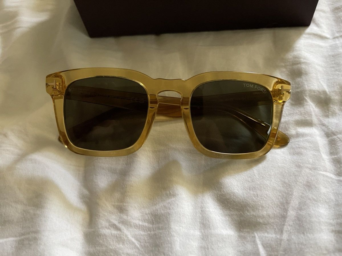 Tom Ford Dax Light Crystal Yellow Square Sunglasses FT0751-39N-50 Size ONE SIZE - 8 Thumbnail
