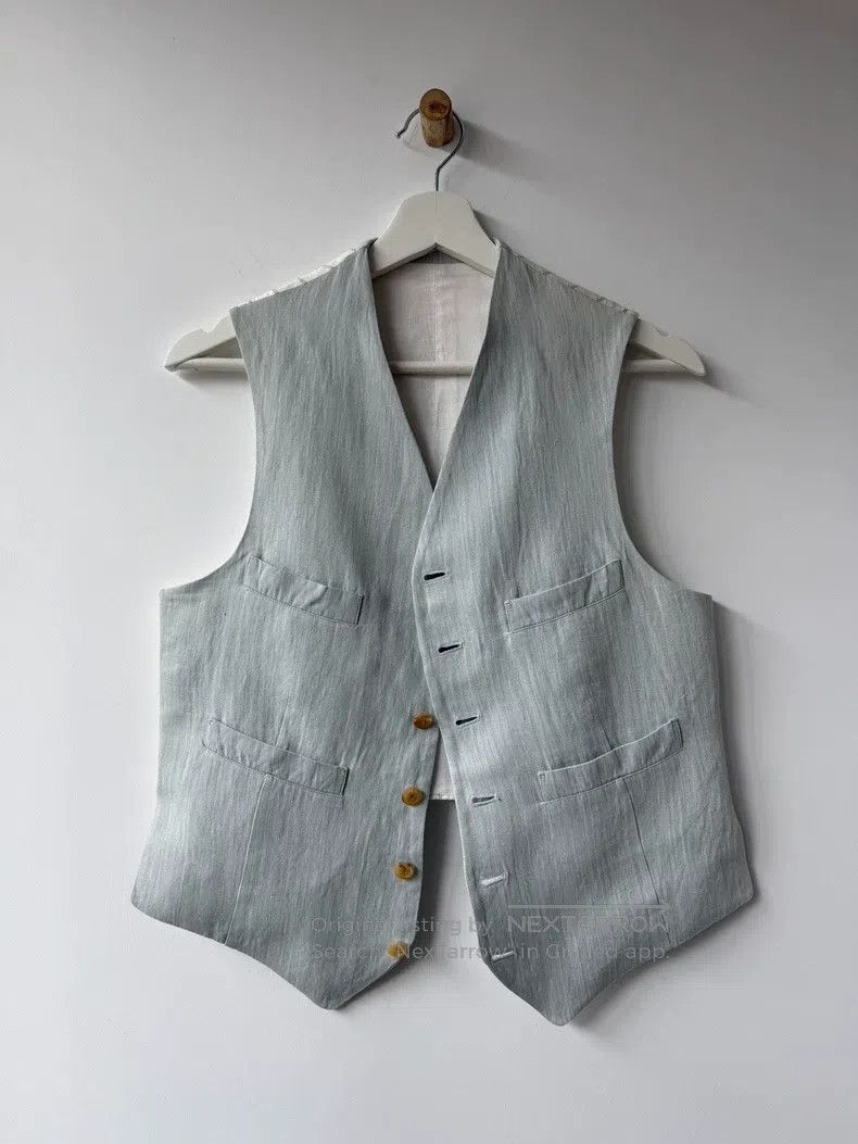 Yohji Yamamoto Yohji Yamamoto size os 90S plant-dyed linen vest Size US M / EU 48-50 / 2 - 4 Thumbnail