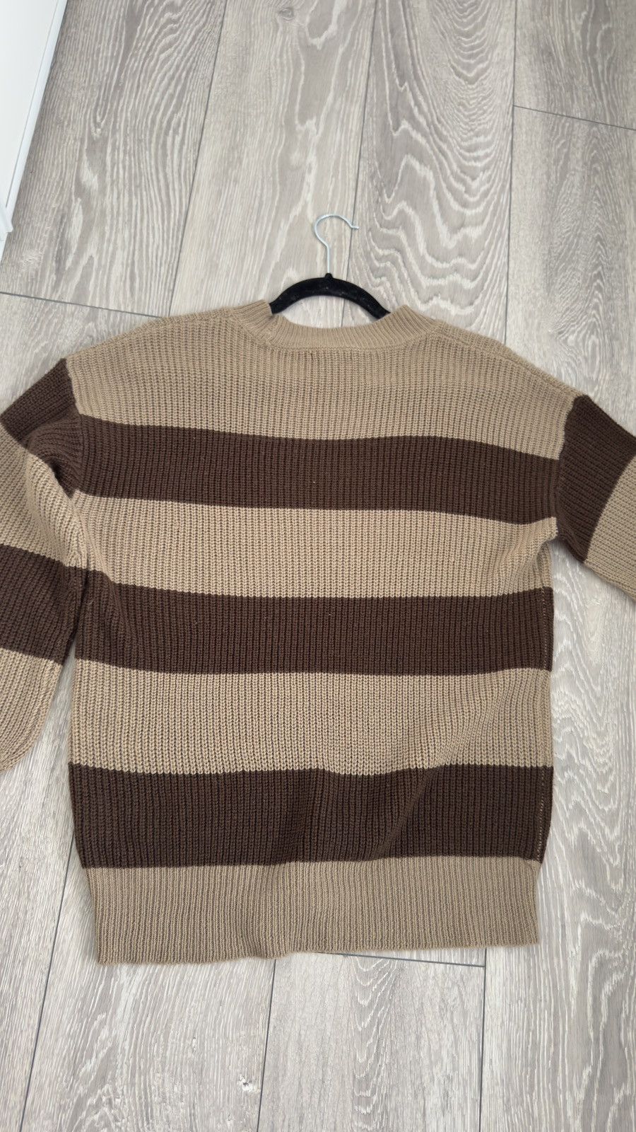 Fashion Nova Fashion Nova Brown and Beige Striped Knit Sweater Size L / US 10 / IT 46 - 9 Thumbnail