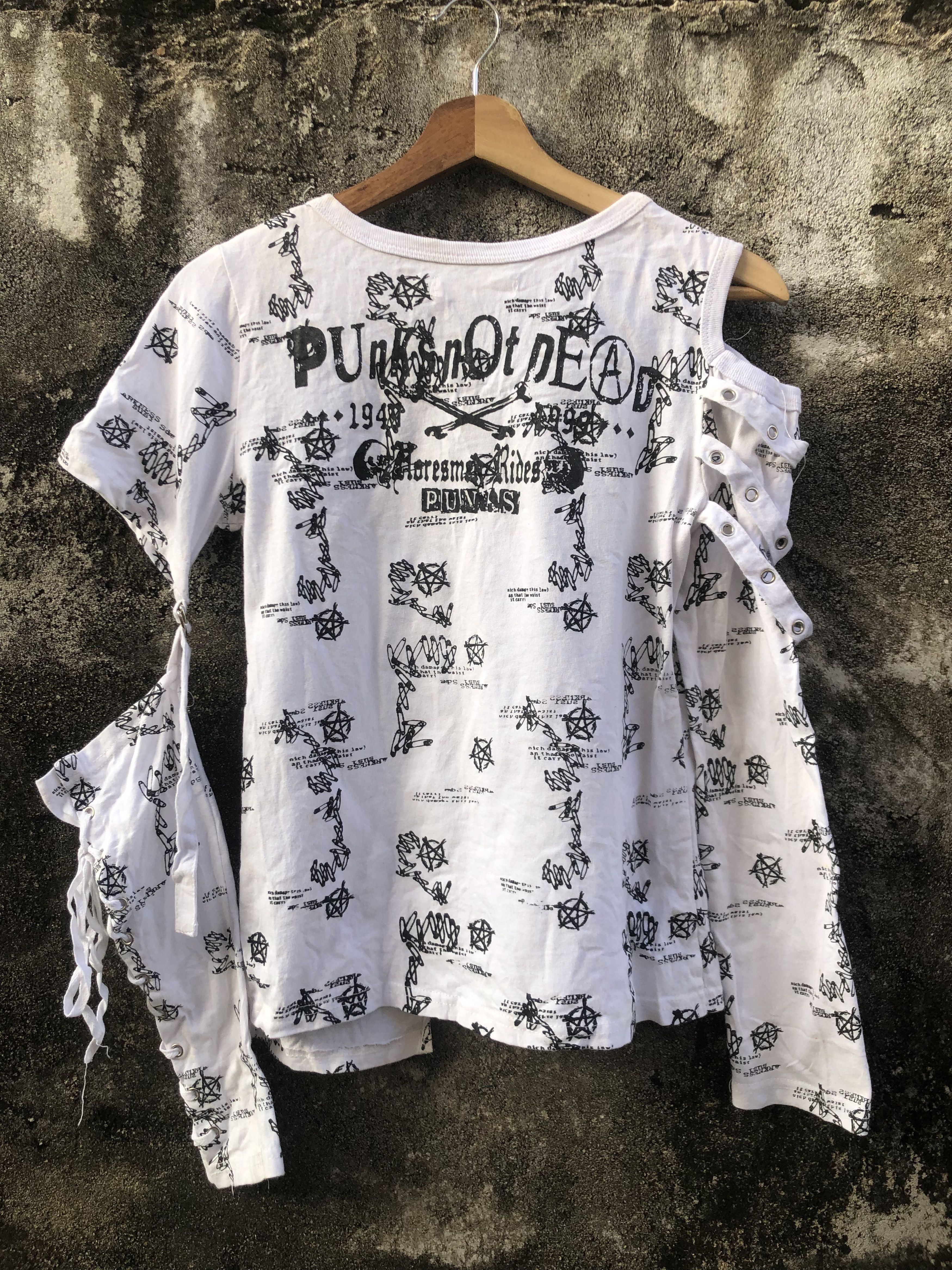 Japanese Brand Re:birth "Punk Not Dead" Anarchy Shirts Size XS / US 0-2 / IT 36-38 - 2 Thumbnail