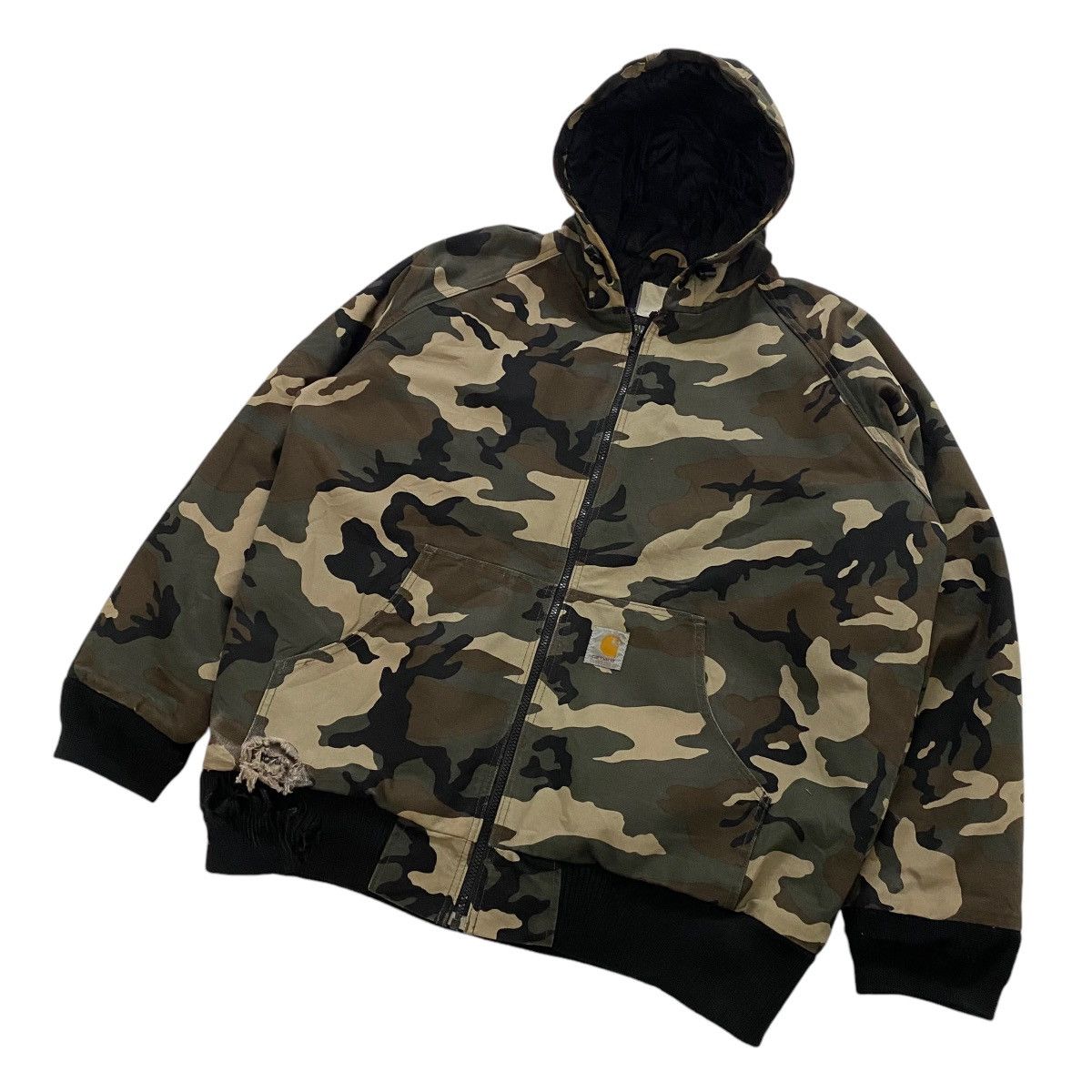 Carhartt ☀️Vintage Carhartt camo hoodie jacket Size US XXL / EU 58 / 5 - 2 Thumbnail