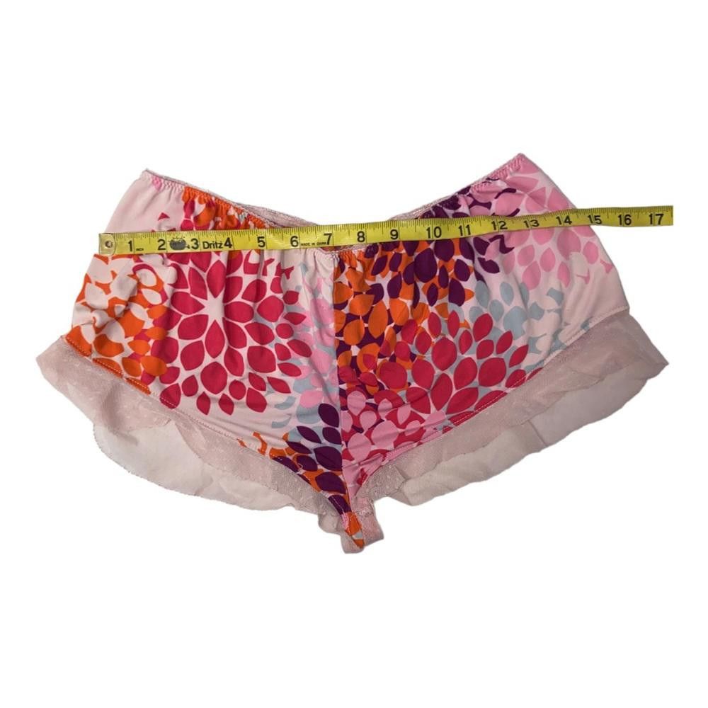 Designer Y2K Floral Lace Pajama Shorts Size Small Size ONE SIZE - 3 Thumbnail