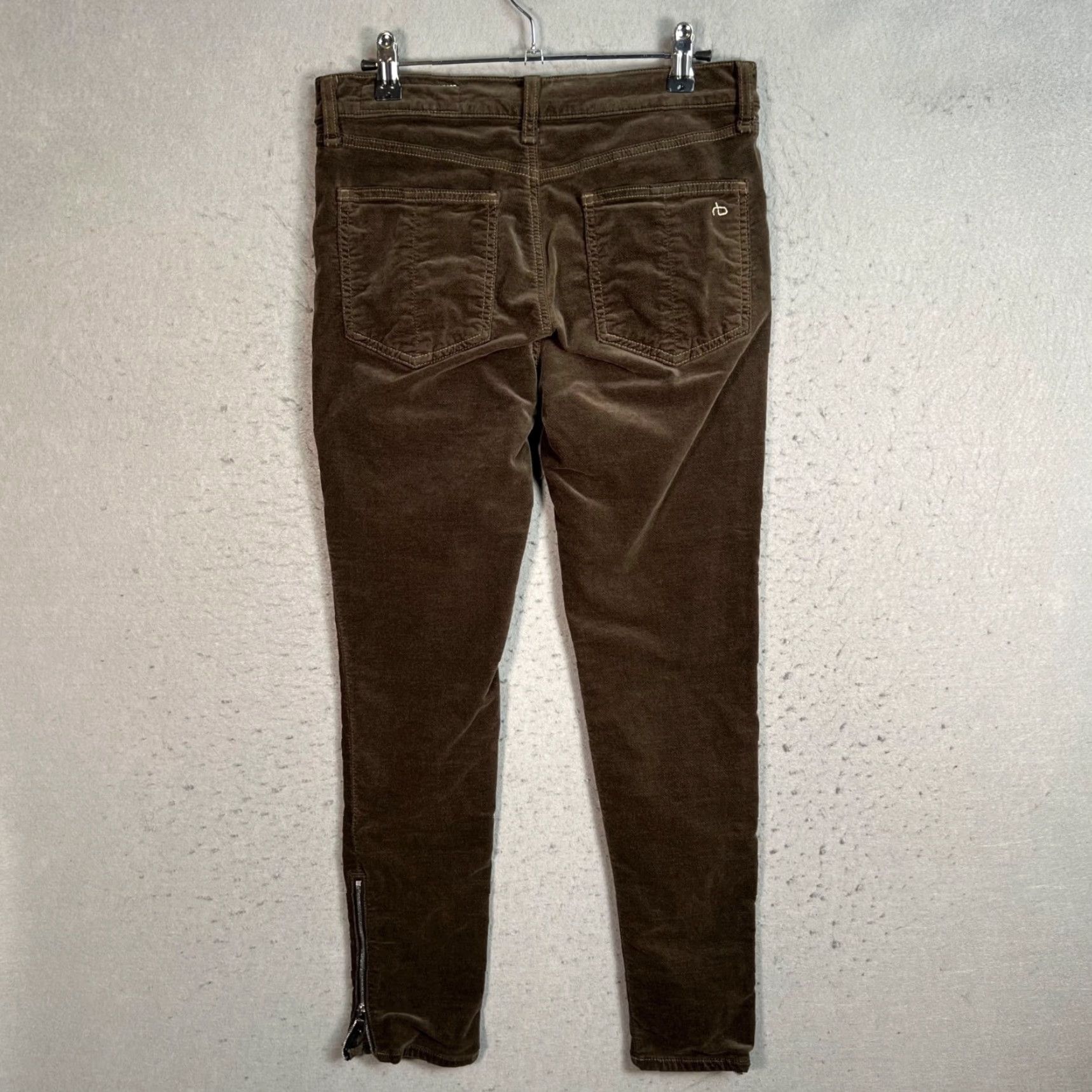 Rag & Bone Rag & Bone Pants 29 Brown 10-Inch Capri Skinny Corduroy Womens Size 29" - 2 Thumbnail