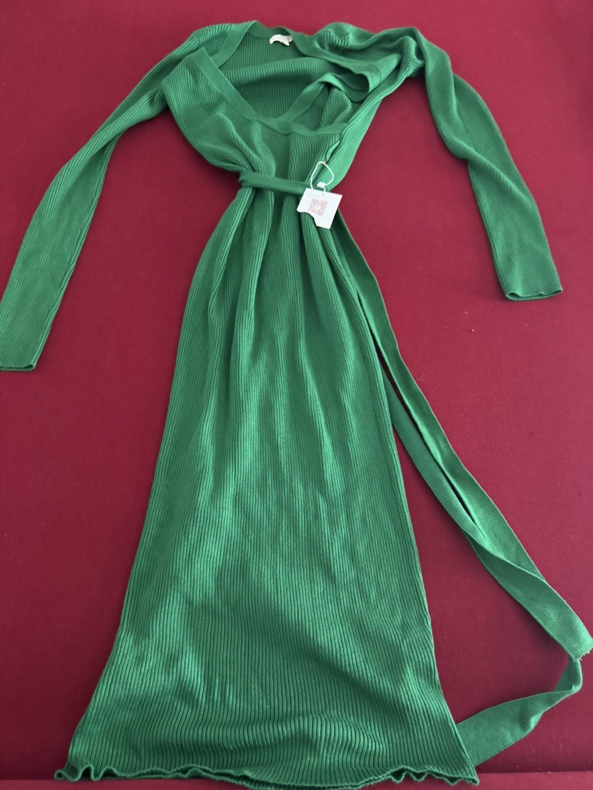 Other Green ribbed maxi dress Size L / US 10 / IT 46 - 1 Thumbnail