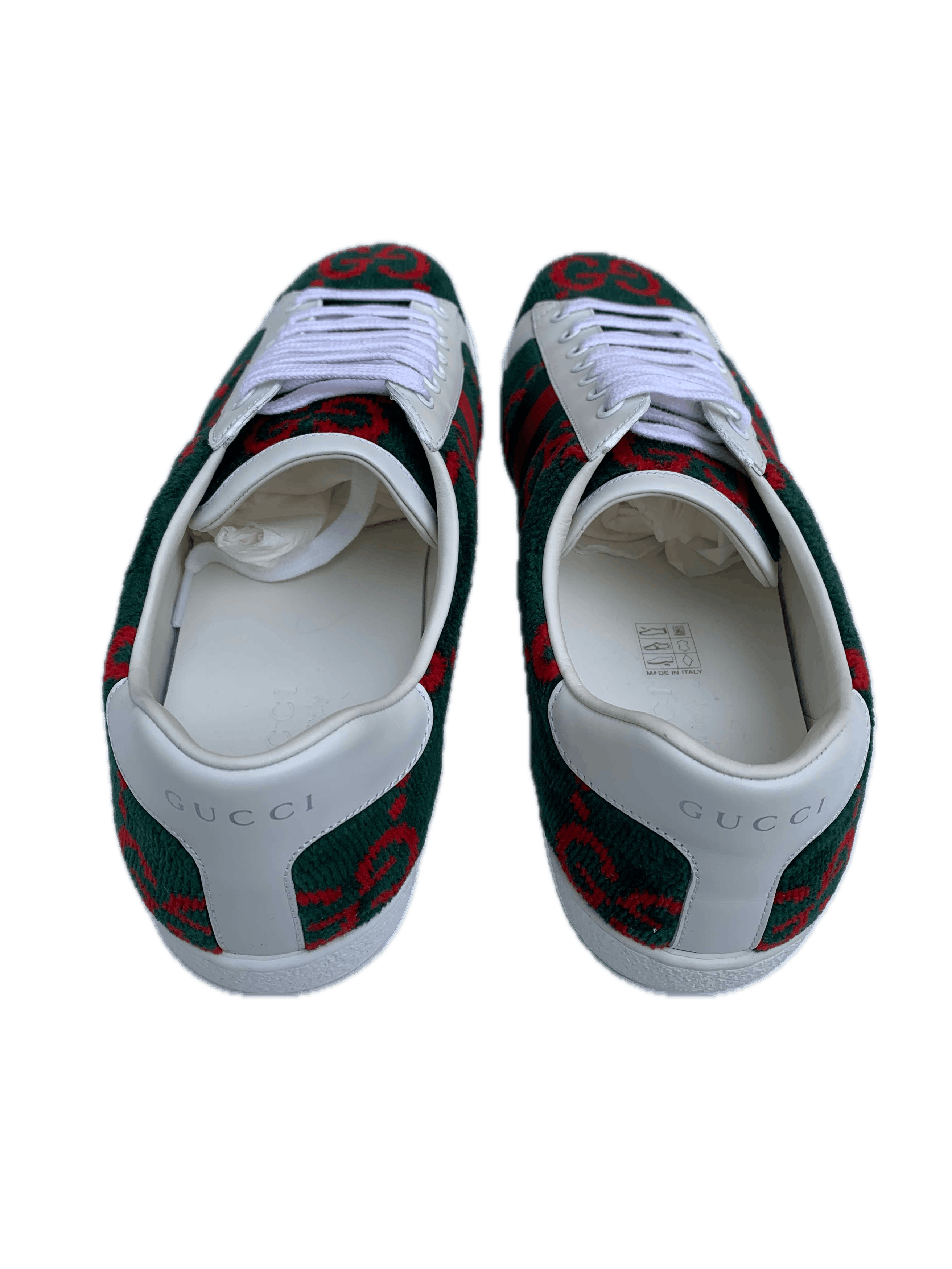 Gucci Gucci BNIB Green & Red Velvet GG Ace Low-Top Sneaker Size US 8 / EU 41 - 4 Thumbnail
