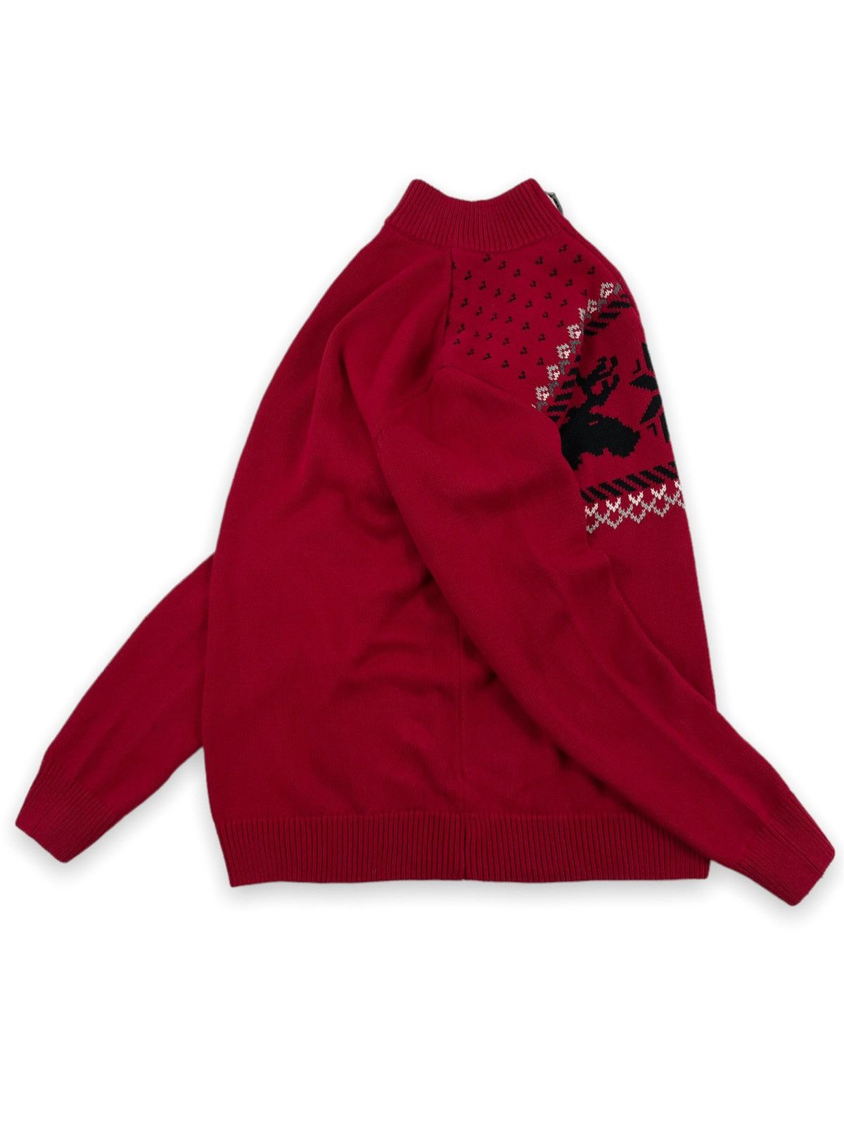 Denim & Supply Ralph Lauren × Polo Ralph Lauren × Ralph Lauren Vintage Moose Deer 1/4 Zip Mock Neck Jumper Pullover Sweater Size US M / EU 48-50 / 2 - 2 Thumbnail