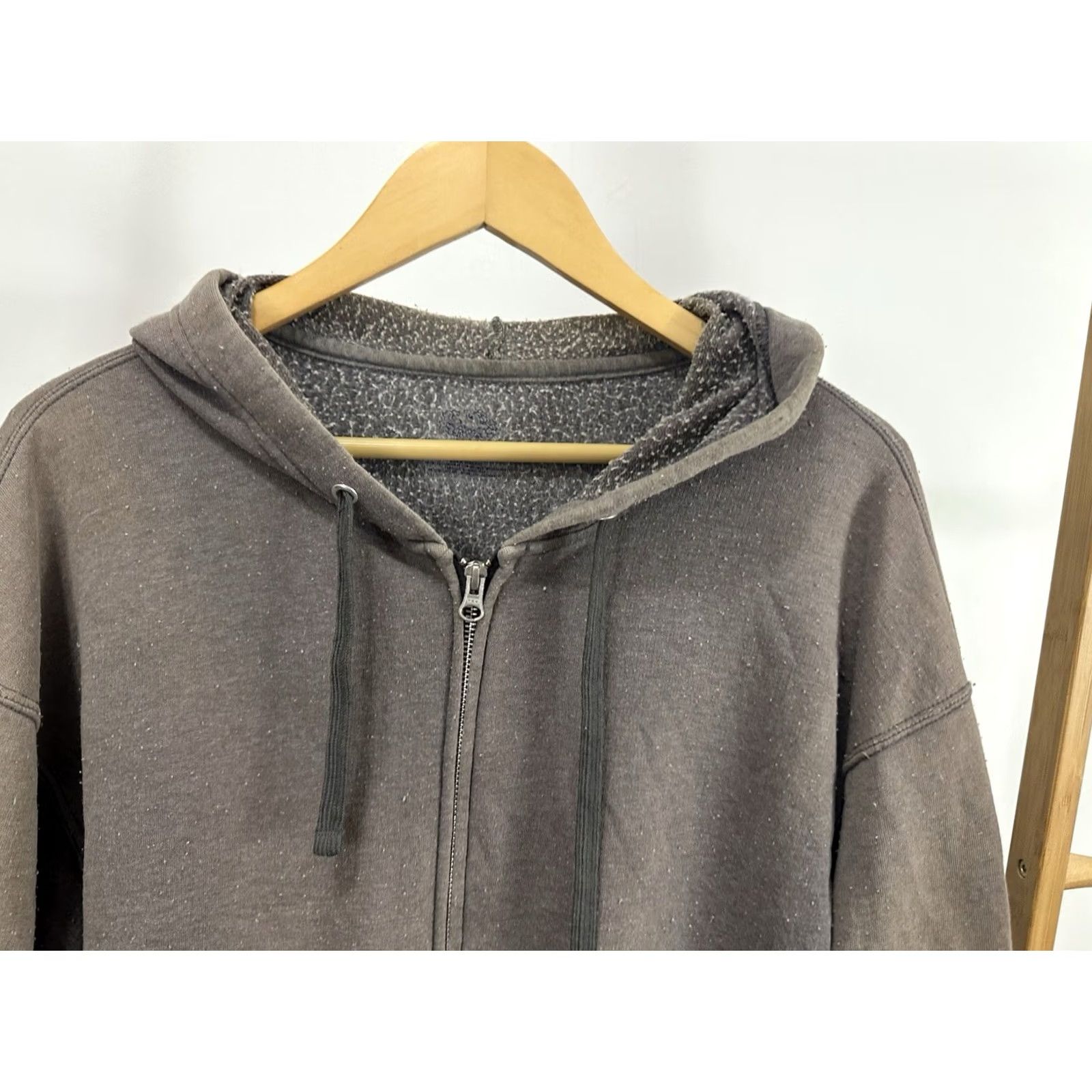 Fruit Of The Loom VINTAGE Fruit of the Loom Hoodie Gray Full Zip WIP Thin Worn Sweatshirt Size XL Mens Size US XL / EU 56 / 4 - 6 Thumbnail