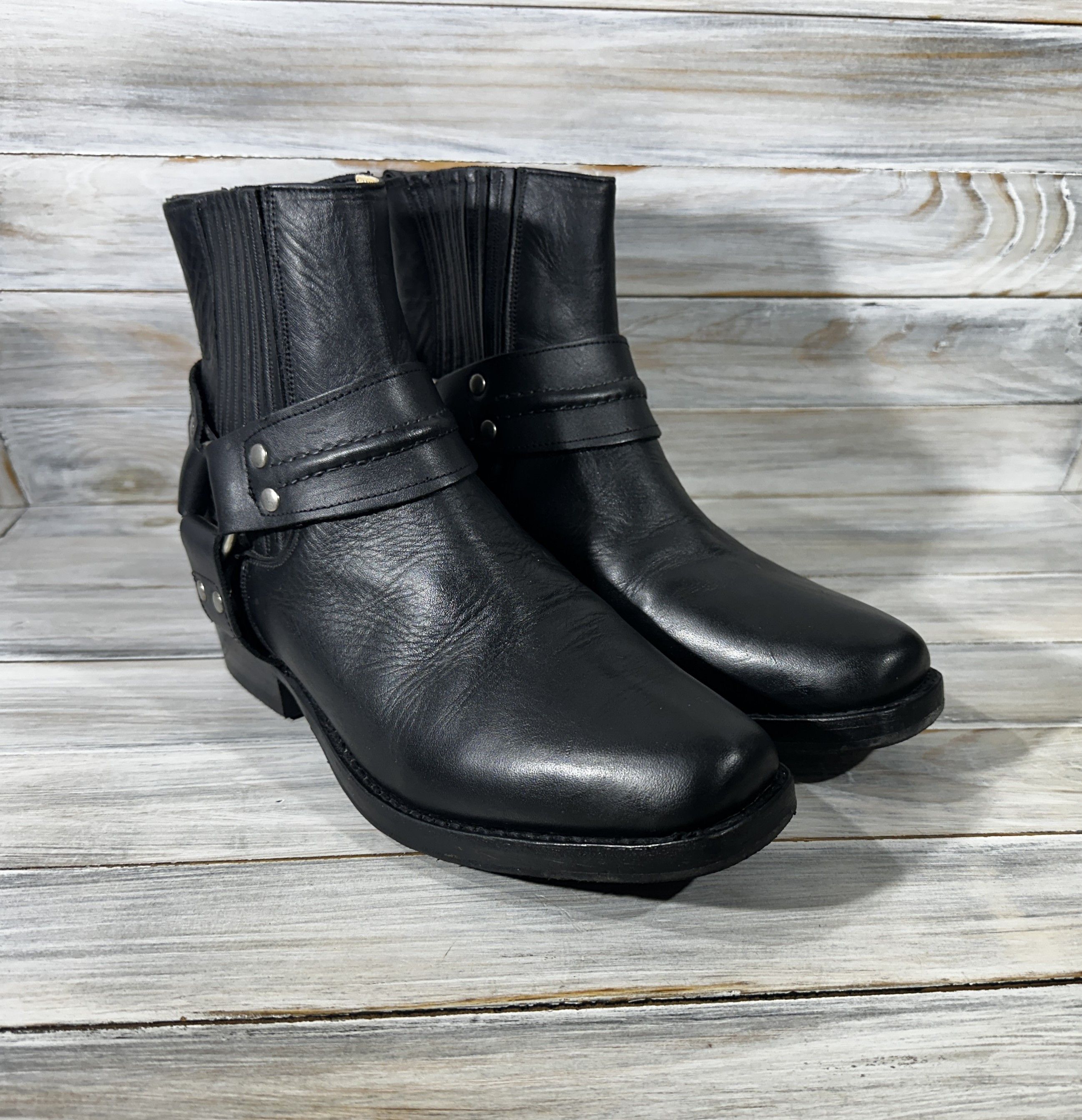 Cowboy Equipment × Leather Tony Mora 1161 TX SV CLUB BLACK Cowboy Motorcycle Boots Size US 7 / EU 40 - 18 Thumbnail