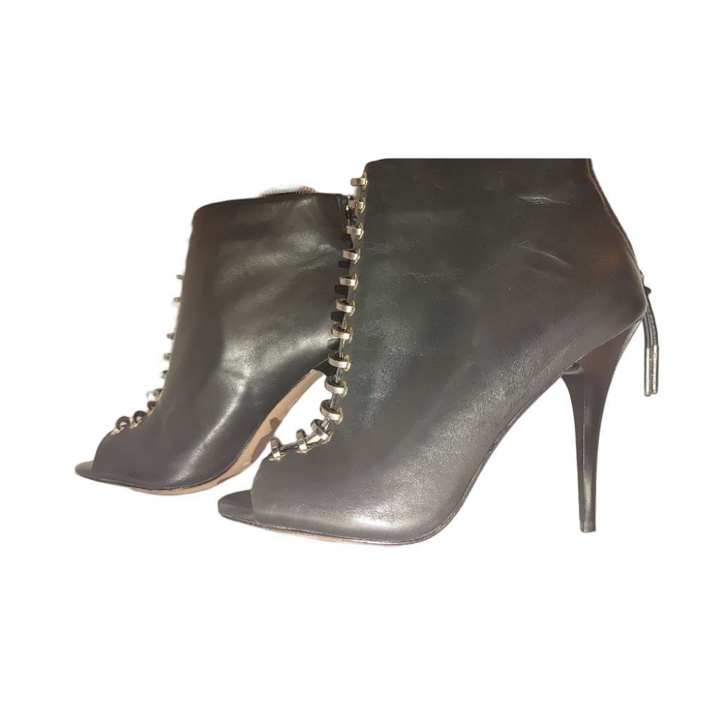 By Malene Birger L.A.M.B. Tony Lambskin Peep Toe Booties Size 7M Size US 7 / IT 37 - 2 Thumbnail