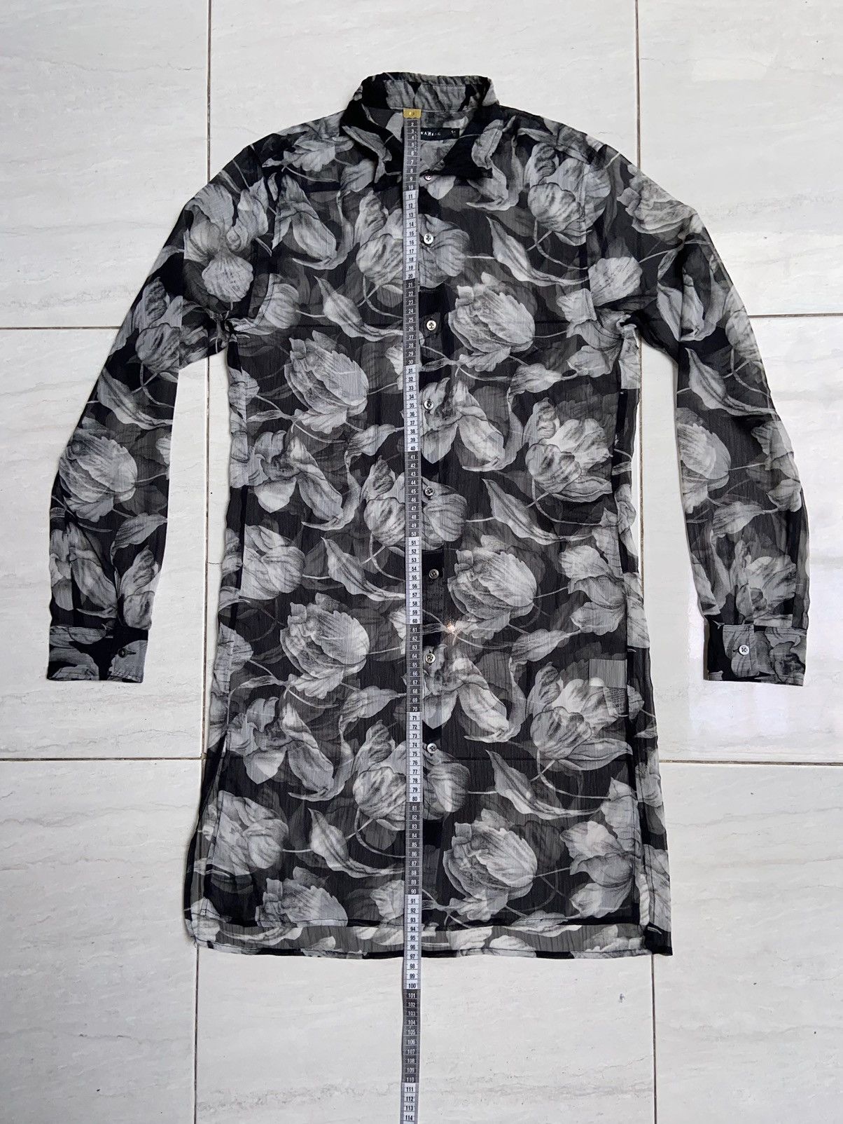 CIVARIZE CIVARIZE Floral Patterned Mesh Shirt Size US M / EU 48-50 / 2 - 2 Thumbnail